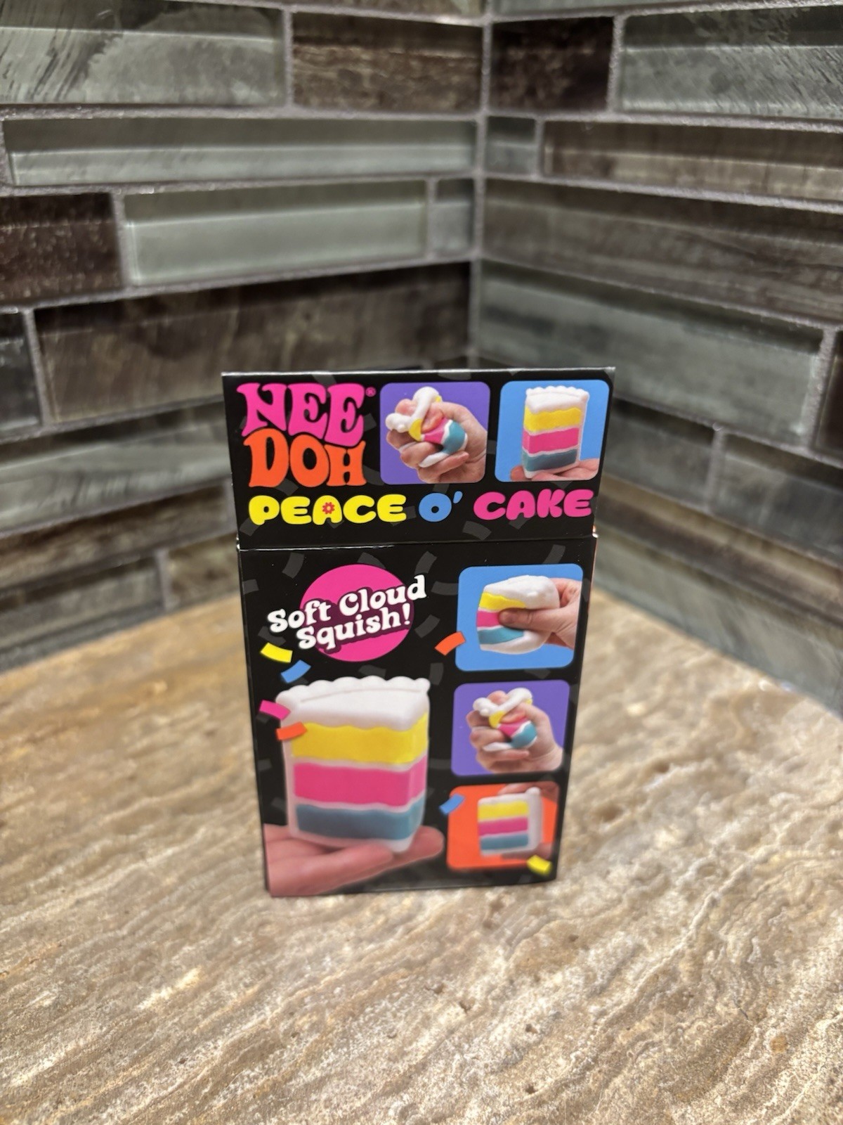 Nee doh Peace O’ Cake Multi-Color Sensory Toy NEW AUTHENTIC