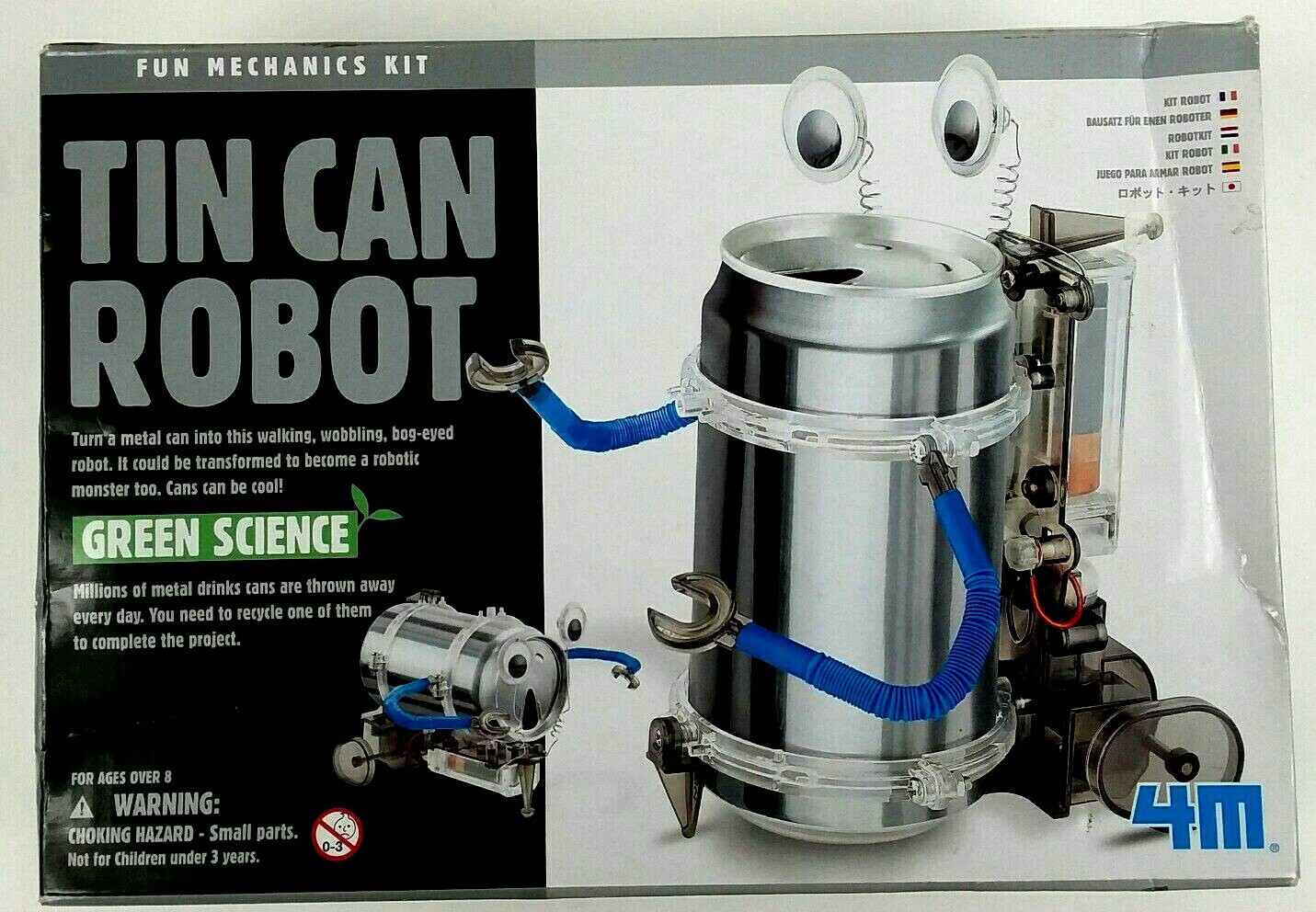 4M Tin Can Robot Science Kit for Ages 8 and Older, Electronic Learning Toys