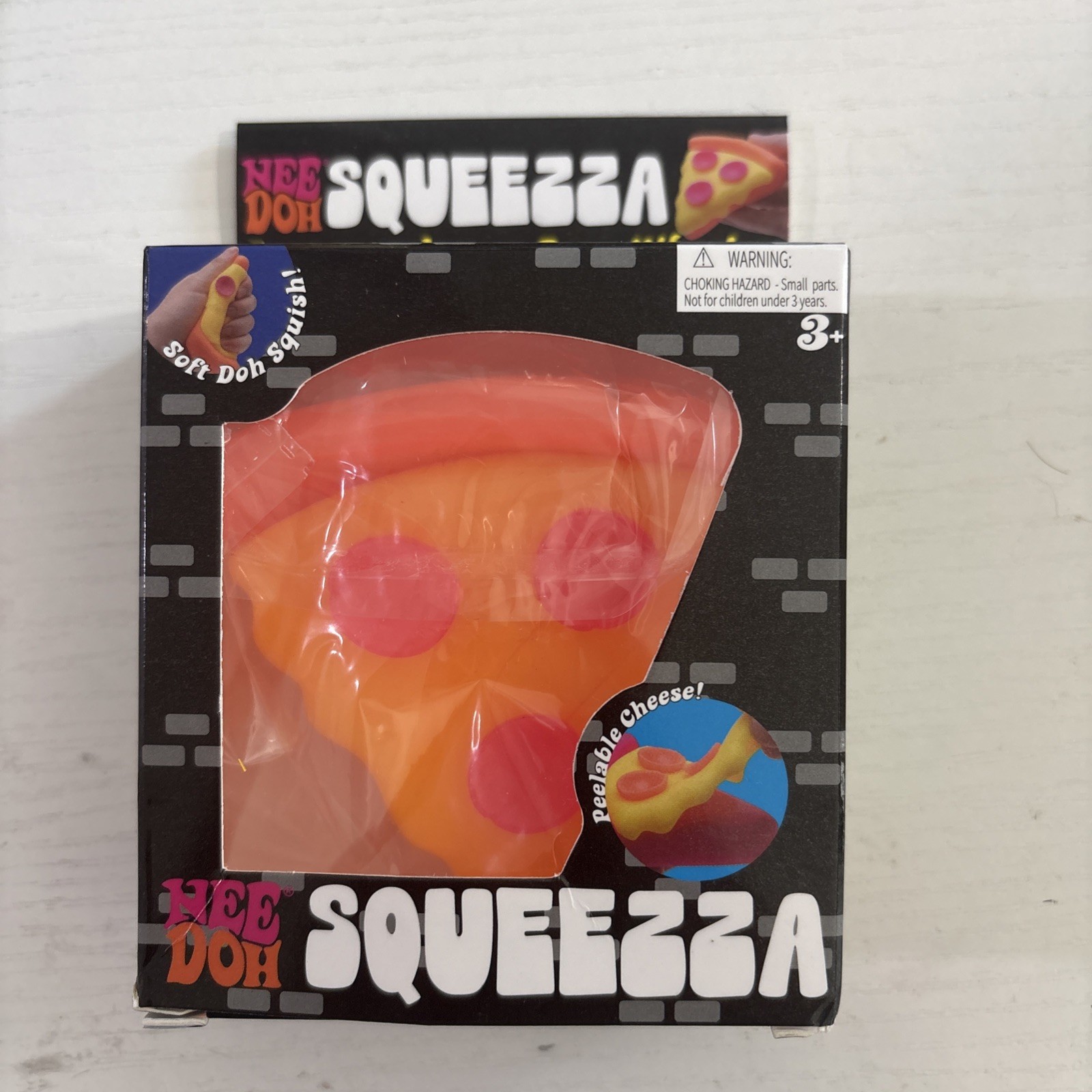 Schylling NeeDoh Squeezza Pizza Slice Peelable Cheese Squish Toy New Box
