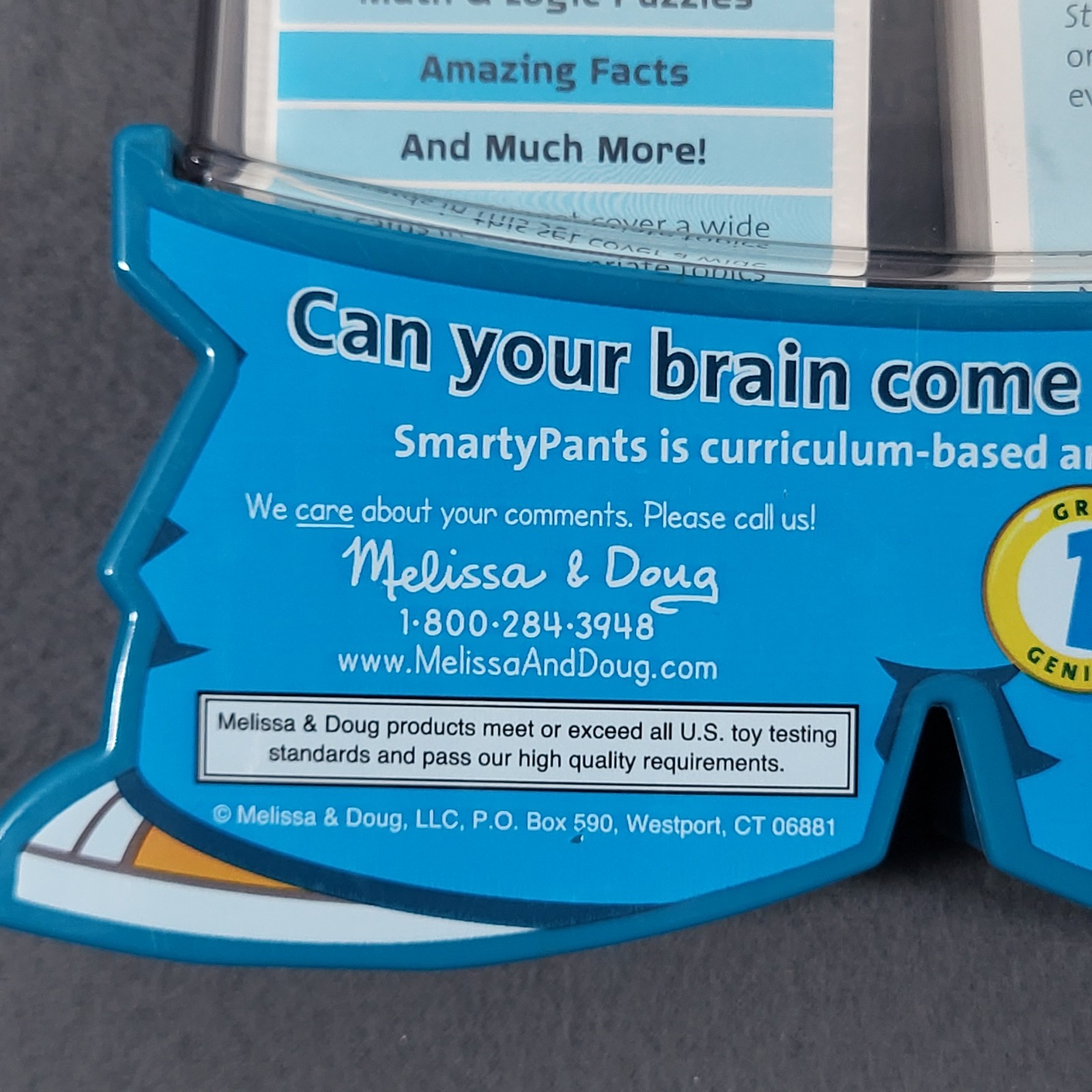 Melissa & Doug Smarty Pants Grade 1 Card Set 120 Brain Building Trivia Cards NEW