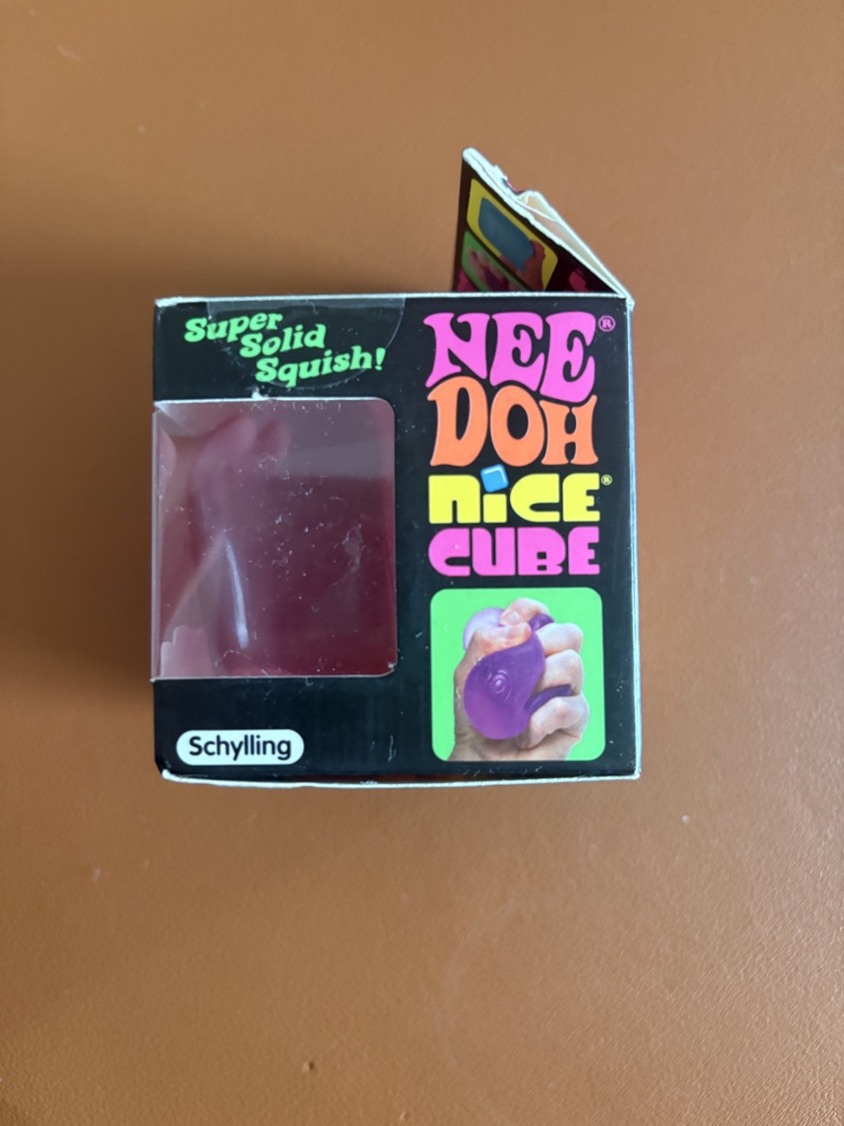 Original Nee Doh Nice Cube – Super Solid Squish! (Pink) – Factory Sealed Needoh