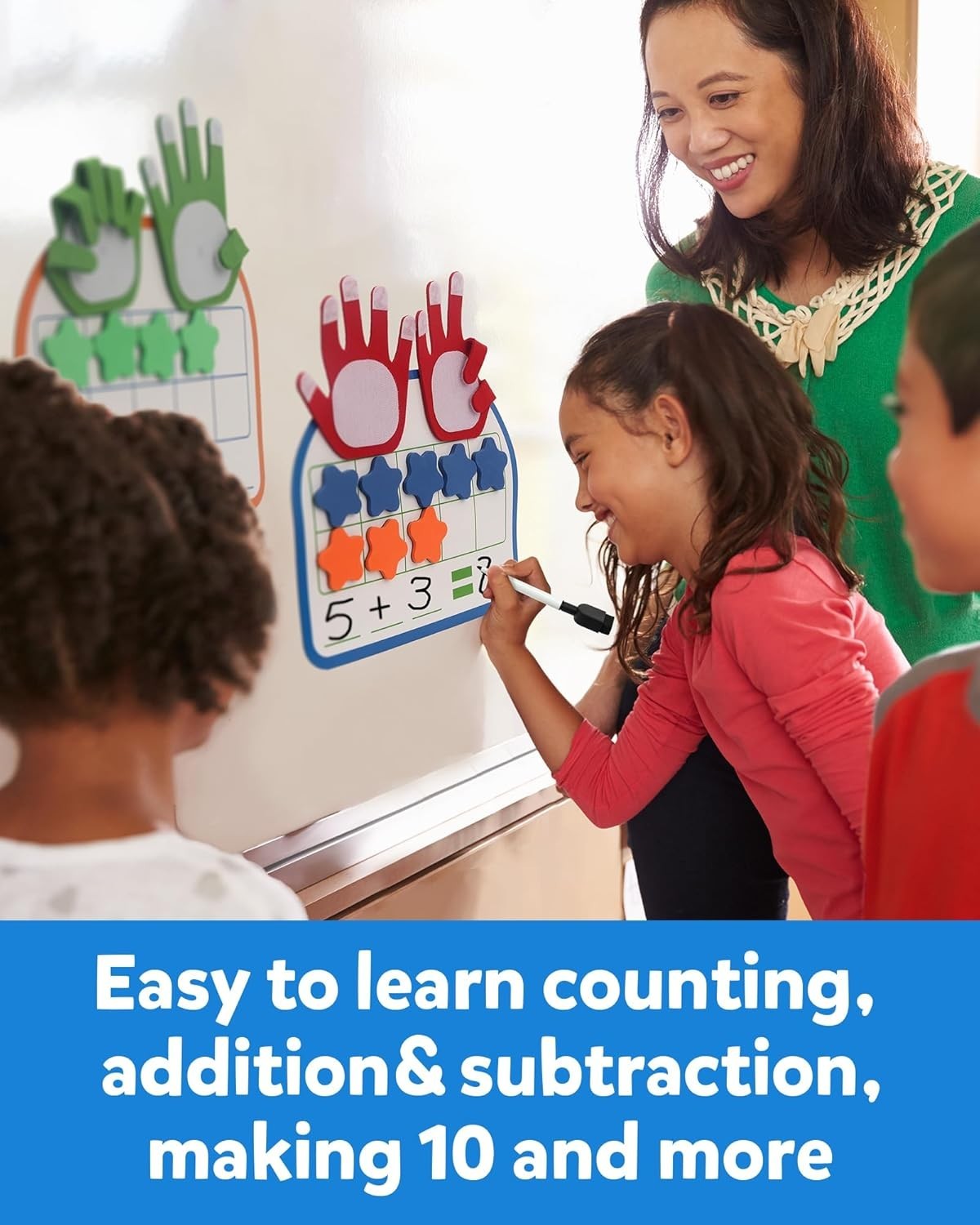 Montessori Math Manipulatives Number Counting Block, Magnetic Ten Frame Addit…