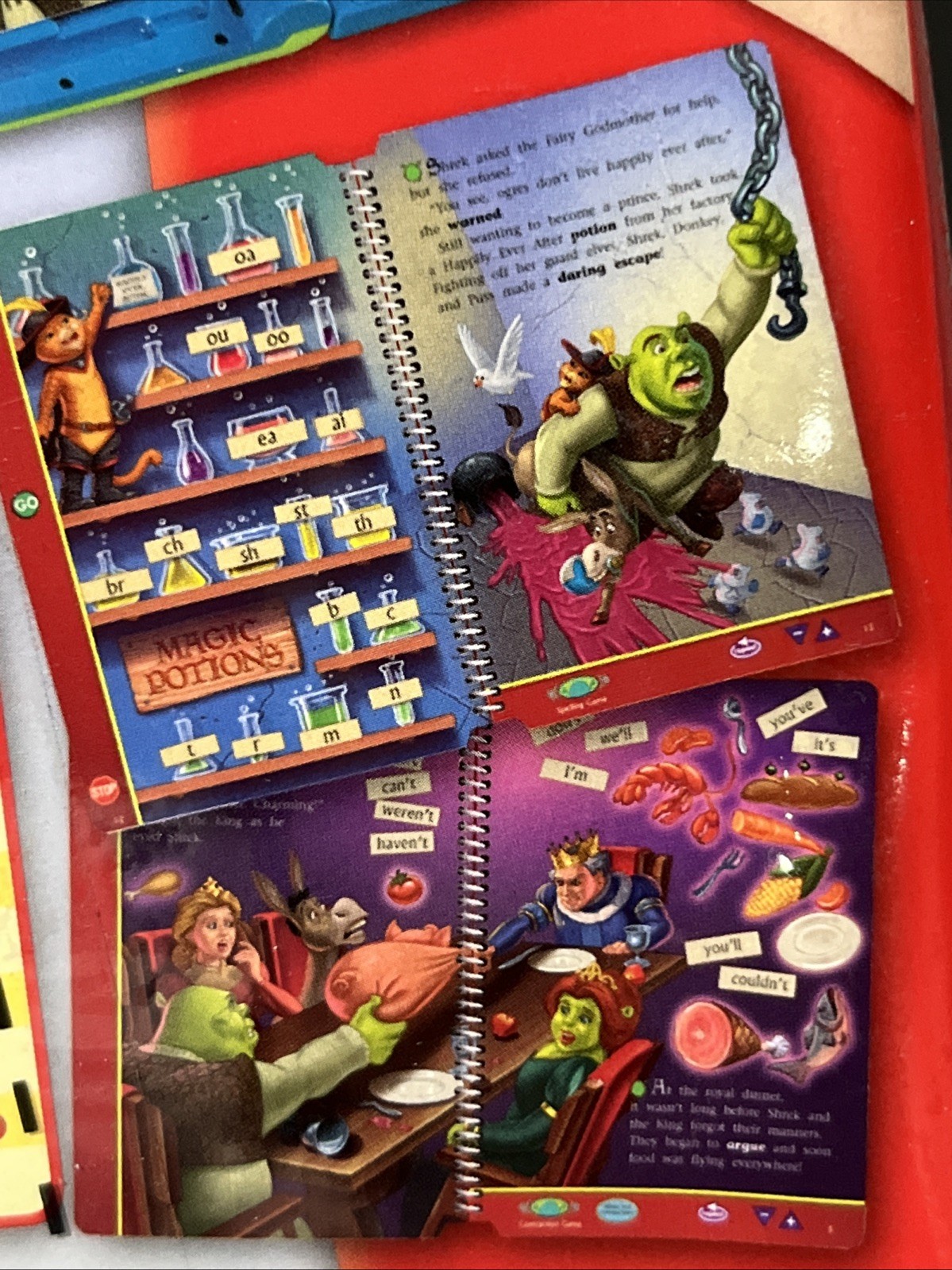 Vtg Leap Frog LeapPad Learning System Pad Book Shrek 2 The Movie Reading 2nd Grd