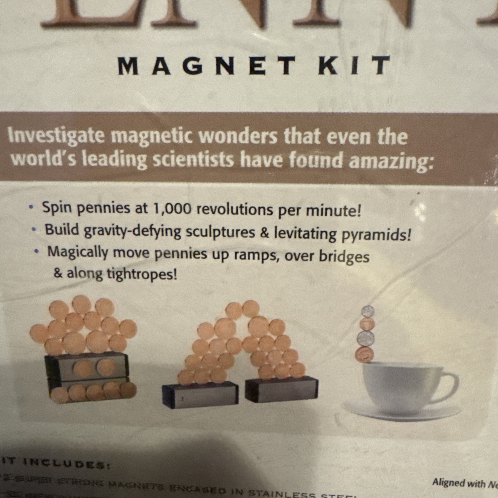 Magic Penny Magnet Kit Expanded 4th Edition NISB Learn Kids STEM Tricks #736500