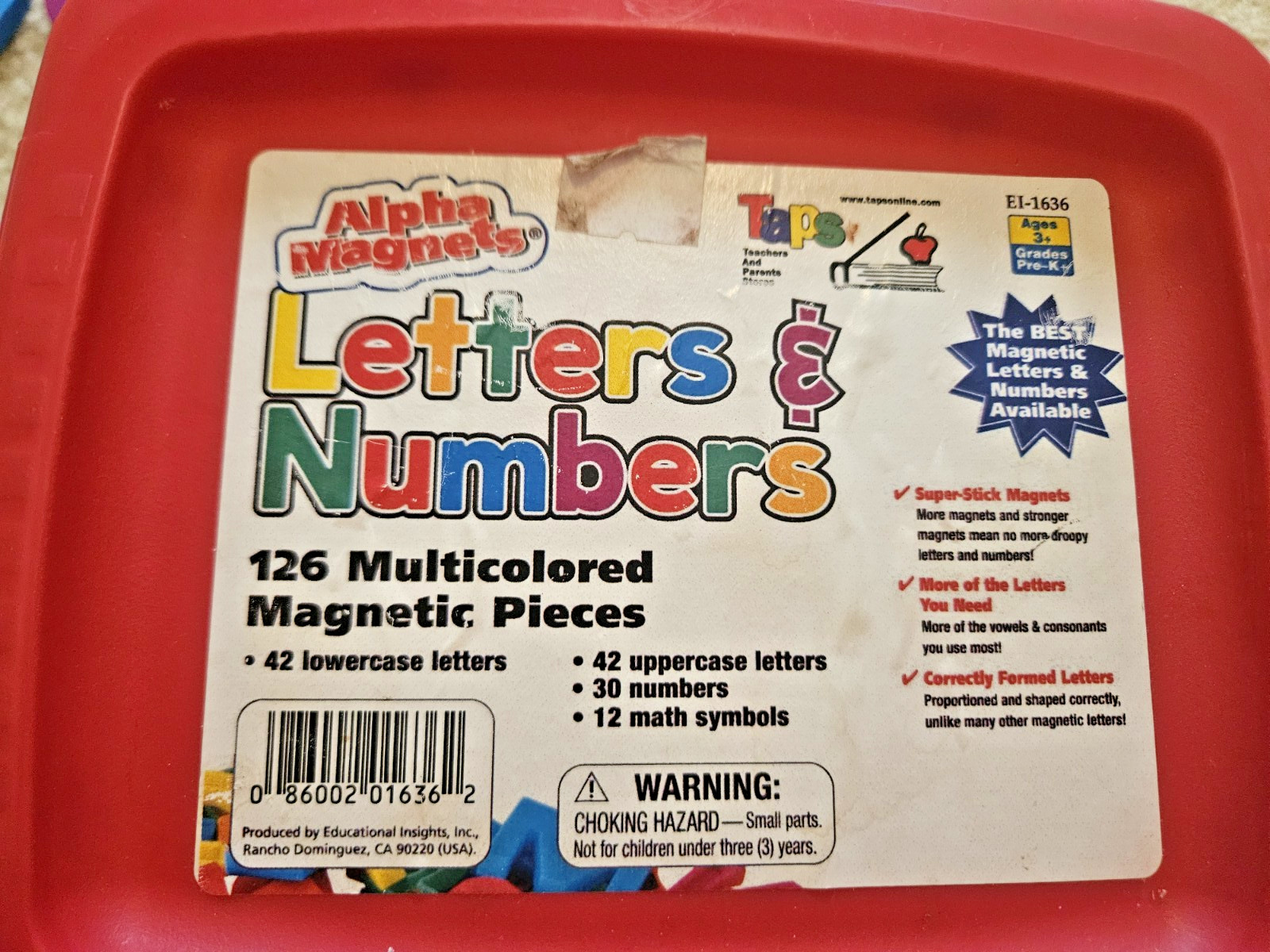 Alpha Magnets, Magnetic Letters & Numbers , 99 Pieces + Box