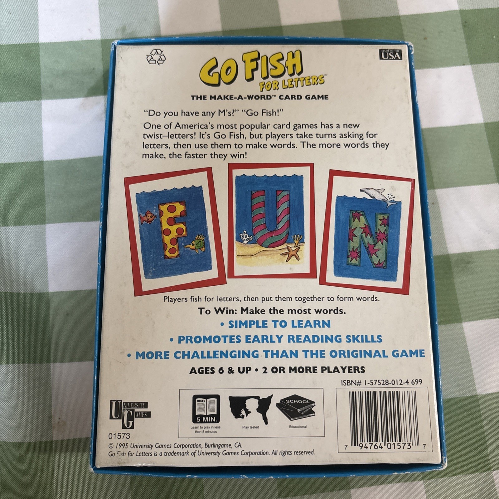 Go Fish For Letters The Make A Word Card Game University Games
