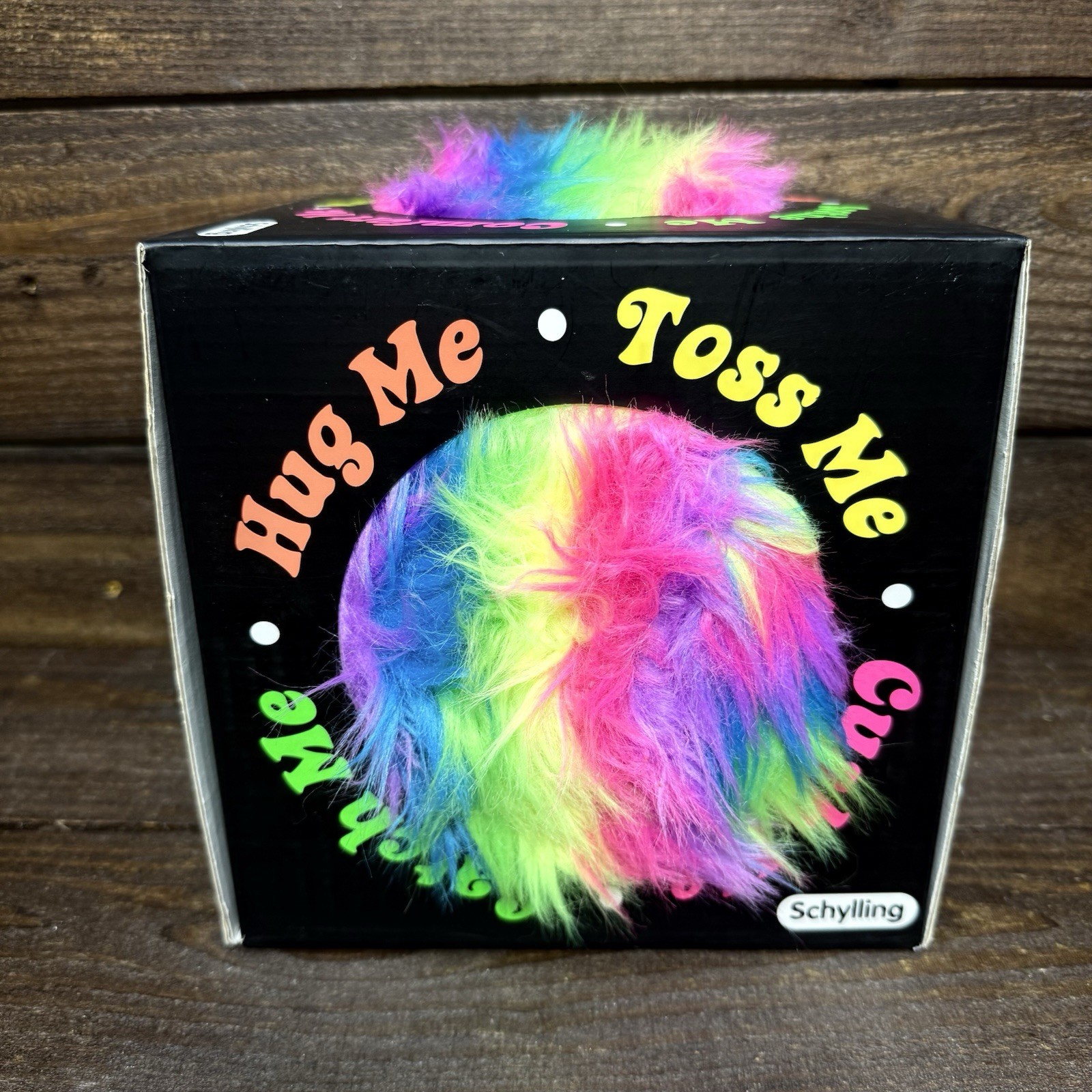 NEW Rare Needoh Dohzee Groovy Glob 7.5″ Furry Ball Pillow Rainbow Plush IN BOX