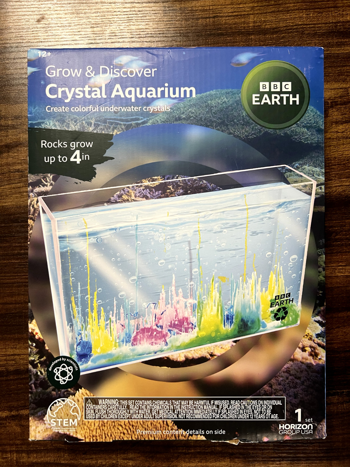 BBC Earth Grow & Discover Crystal Aquarium STEM Science Kit (Ages 6+)