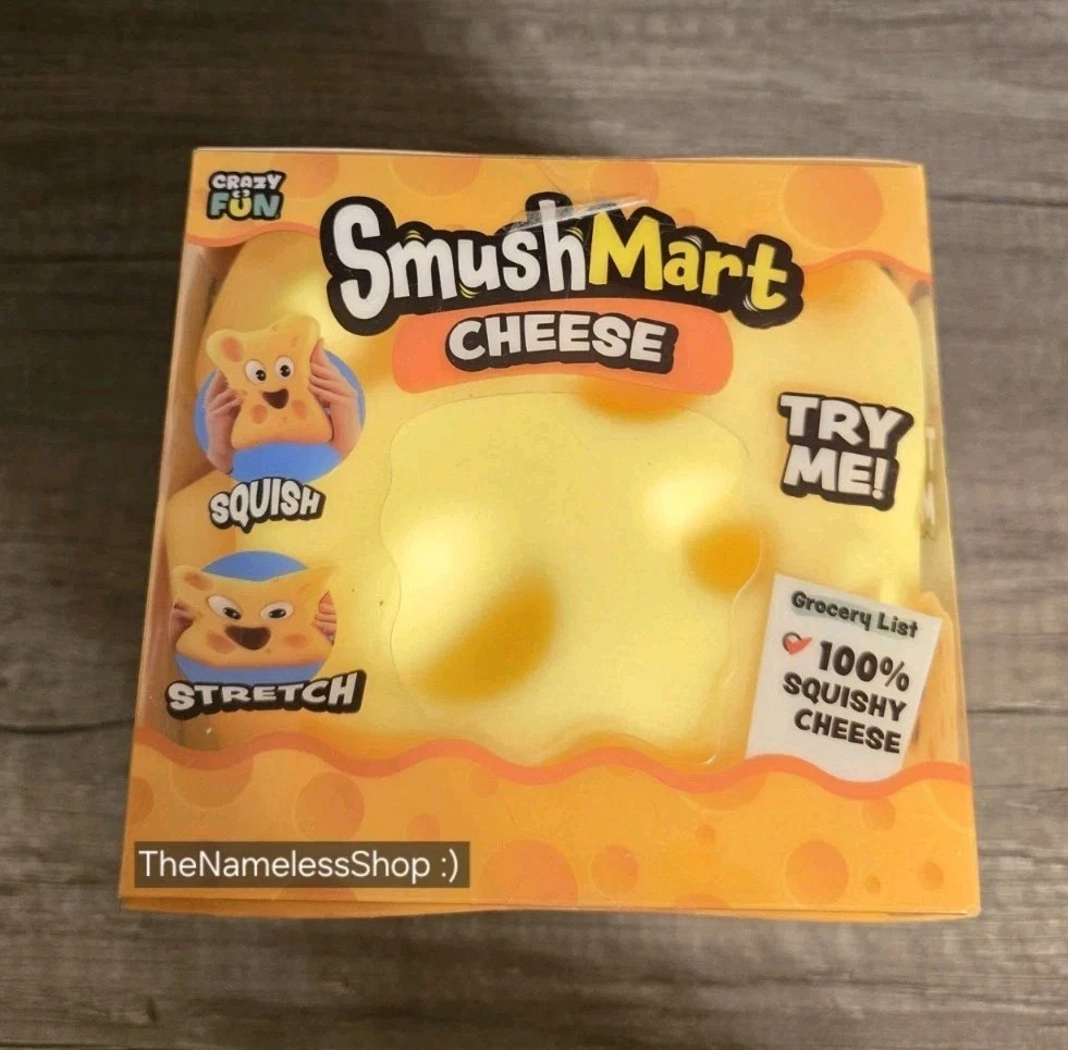 RMS Crazy Fun SmushMart Cheese Squishy Squeezy Stretch Sensory Toy TIK TOK VIRAL