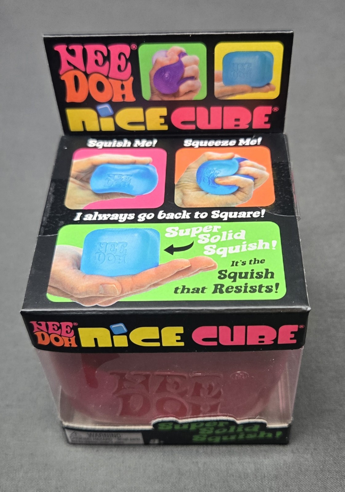 Nee Doh Nice Cube Super Solid Squish (Lot of 10) Blue Purple Pink – NEW