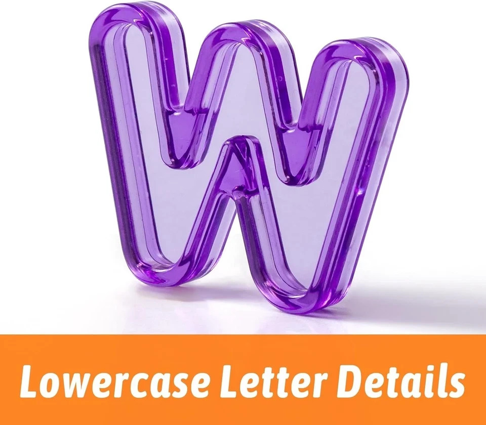 78 Pcs Translucent Letters and Numbers – Plastic Alphabet Letters for Kids – …