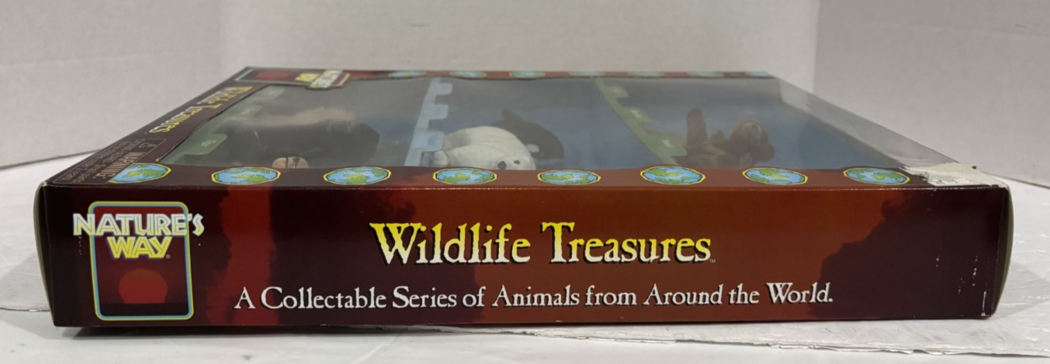 VTG 90’s Nature’s Way “WILDLIFE TREASURES” 9 Piece Animal Playset Totsy #57050