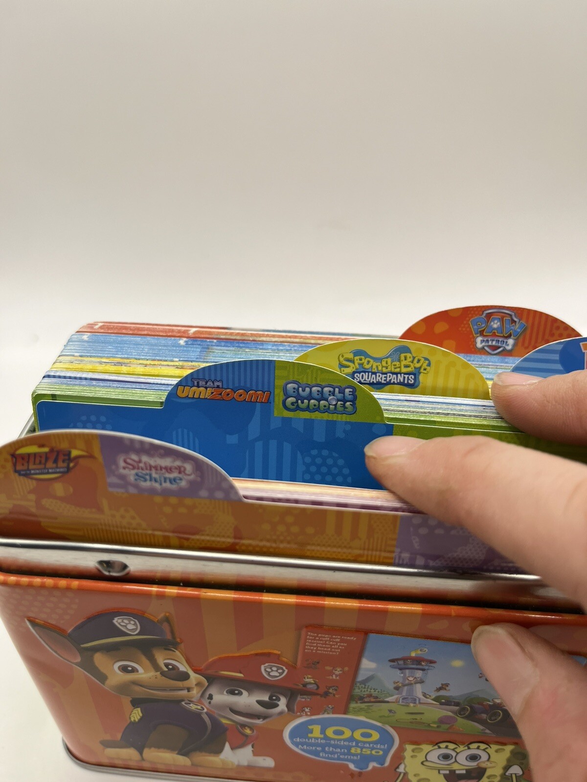 Nickelodeon Look and Find Fun Activity Tin Set Bubble Guppies Paw Patrol As New
