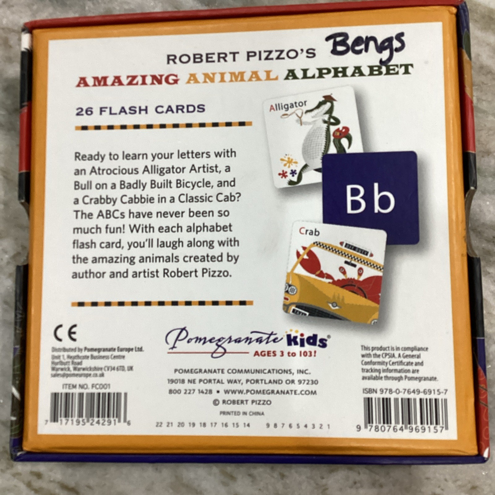 Robert Pizzo’s Amazing Animal Alphabet Flash Cards Educational Learning Game