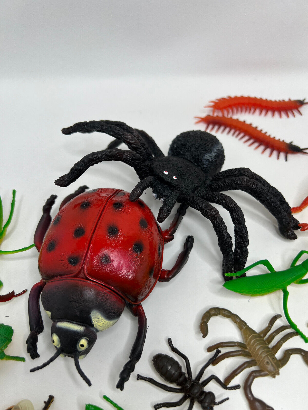 Large Lot of Creepy plastic bugs toy relistic figures