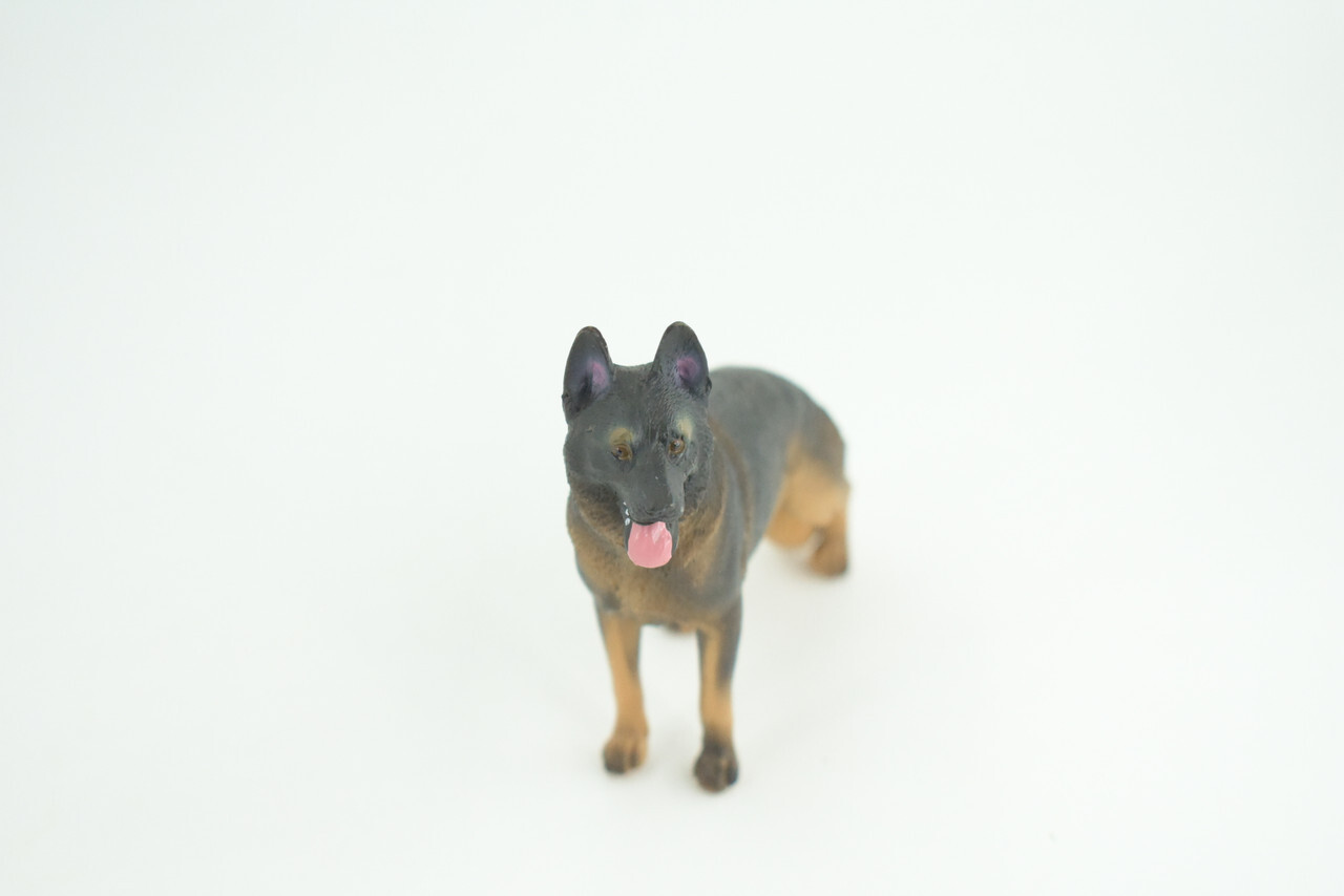 German Shepherd Dog Toy, Realistic Hand Painted Rubber Model, 4 1/2″ CH845 BB197