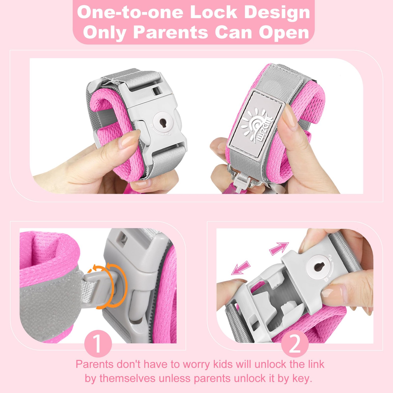 Toddler Harness Walking Leash- Child Anti Lost Wrist Link – Child Safety Harness