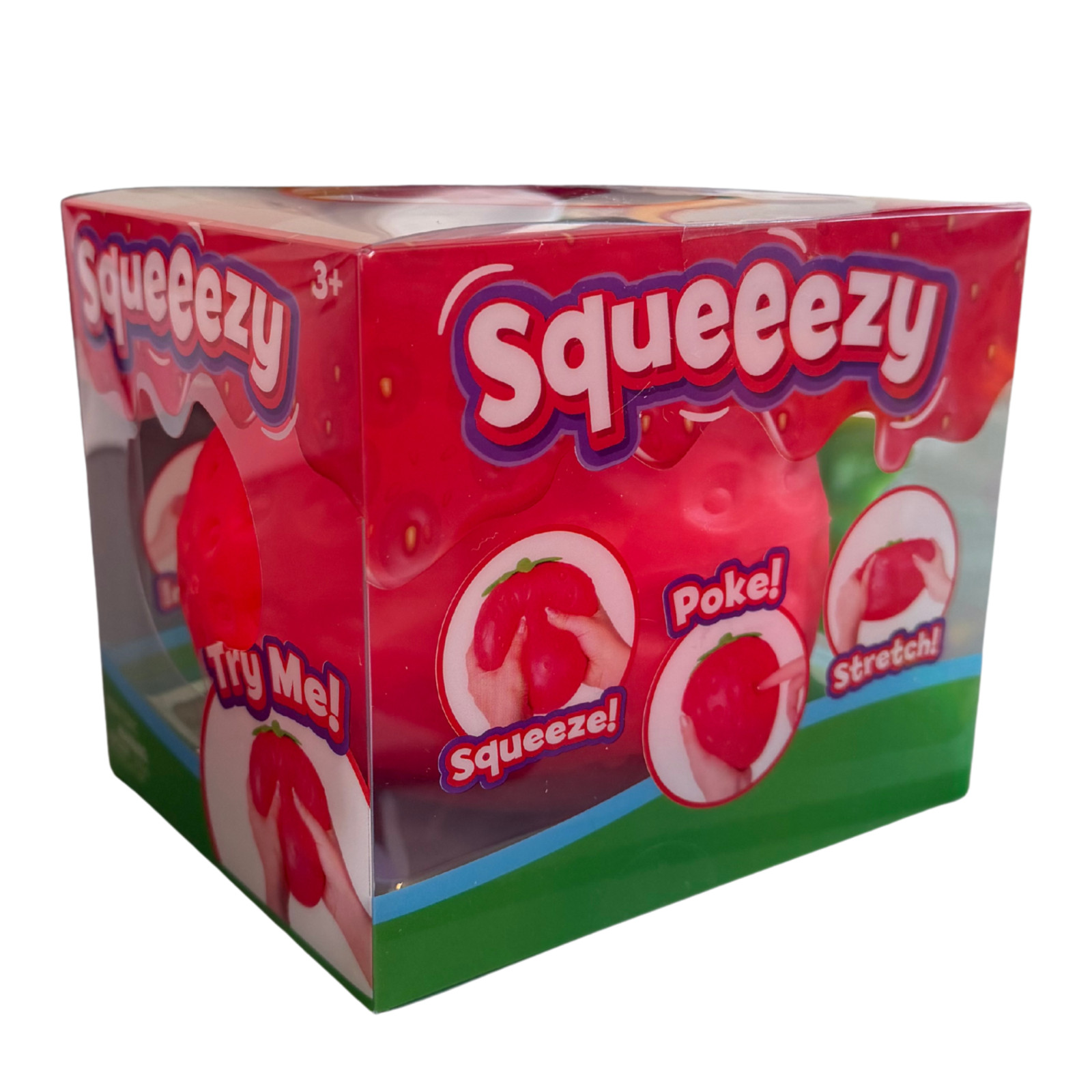 Sunny Days Jumbo Squeeezy Strawberry Squishy Sensory Toy – NEW