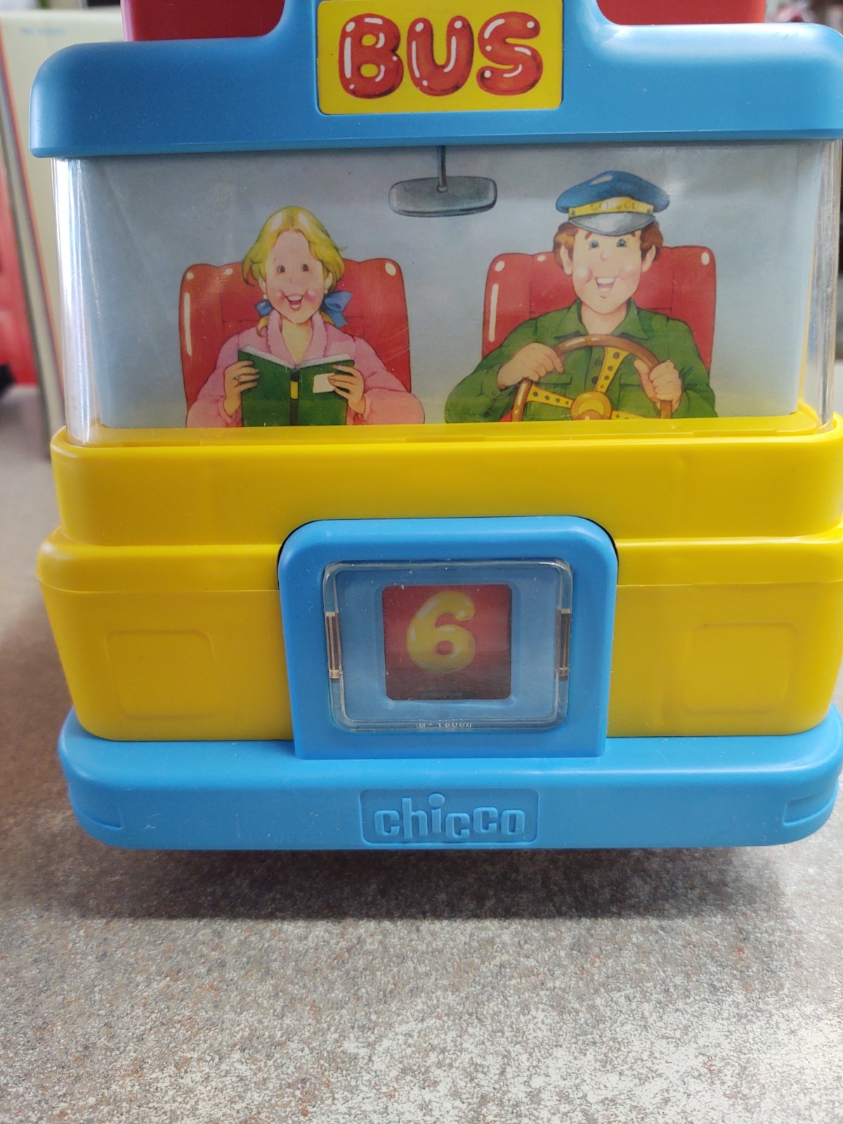 Vintage CHICCO Italy 63023 COUNTING Numbers SCHOOL BUS Complete – Original Box