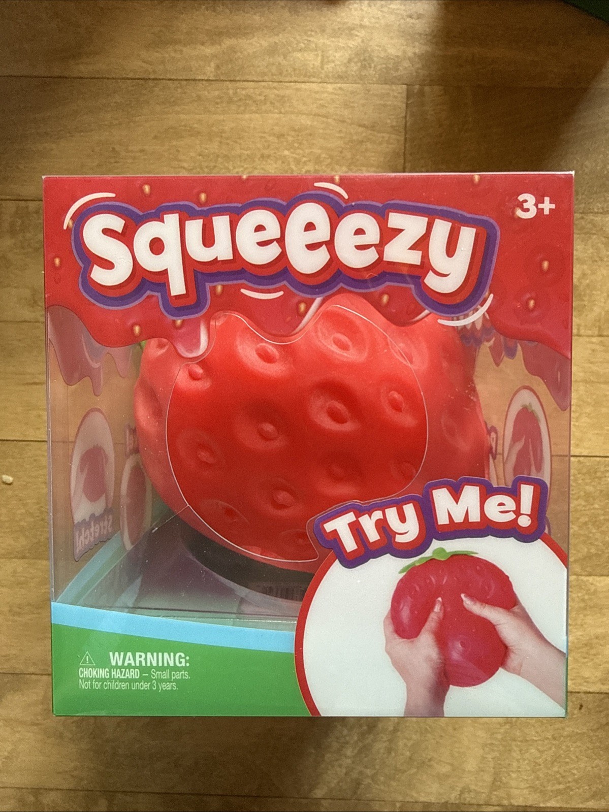 Sunny Days Jumbo Squeezy Strawberry Squishy Toy Stress Relief Toy TikTok VIRAL