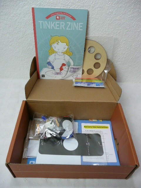 Kiwi Co Tinker Crate Make Your Own Spin Art Machine New Open Box Ages 9+