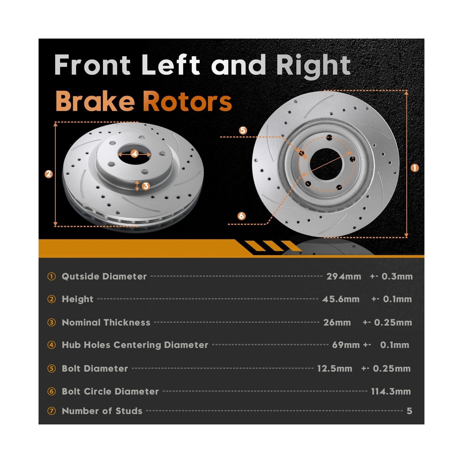 Front Brake Kit 11.57″ Fit for 2007-2017 Jeep Patriot Compass,2008-2014 Dodge…