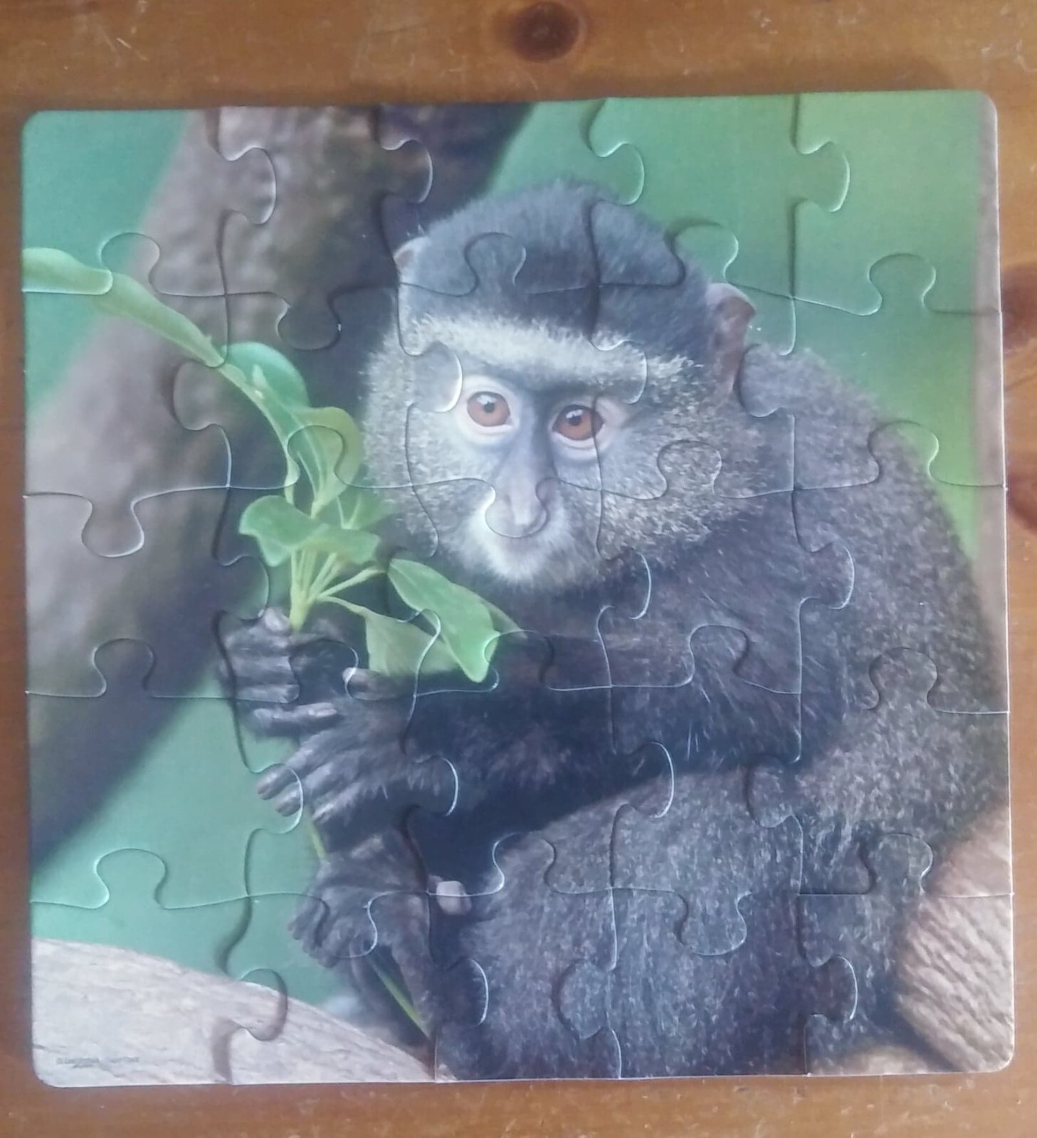 MEGA PUZZLES PUZZLE PAWS MONKEY 25 PIECE AGES 3 PLUS 11″X11″ 2010 PRESCHOOL USED