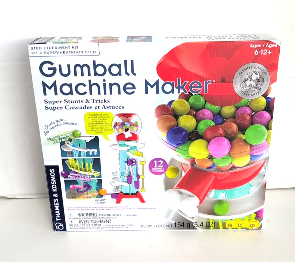 Thames & Kosmos Gumball Machine Maker Super Stunts and Tricks OPEN BOX NEW ITEM