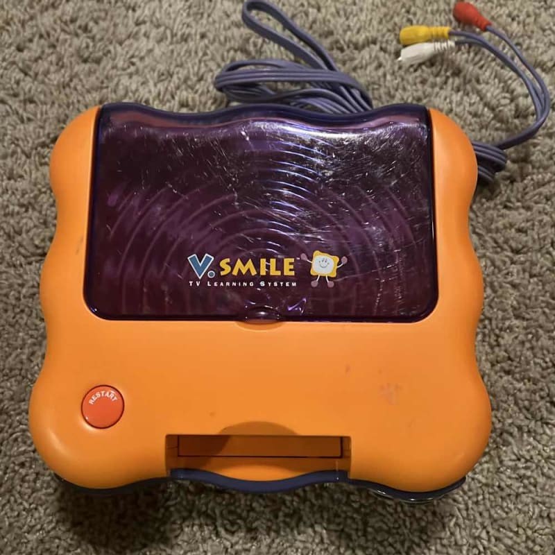 2D VTech V.Smile TV Learning System Console Orange + Cords