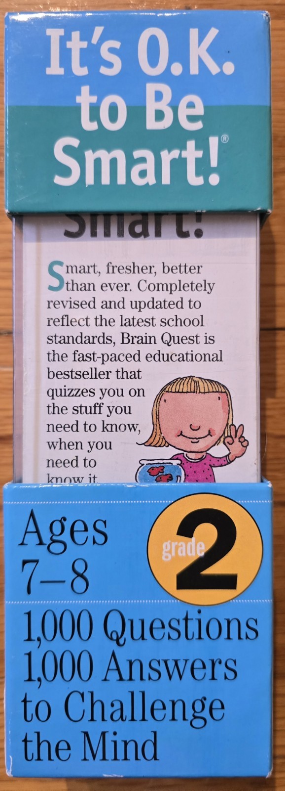 BRAIN QUEST Grade 2 AGES 7-8 1,000 Questions/Answers to Challenge the Mind NEW