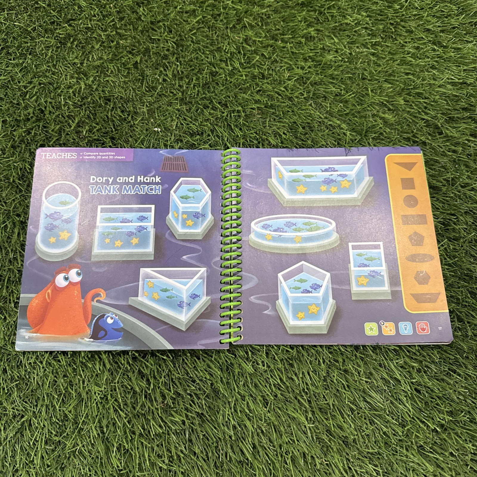 NEW LeapFrog Leap Start Kindergarten-1st Grade book — DISNEY PIXAR MATH ACTION