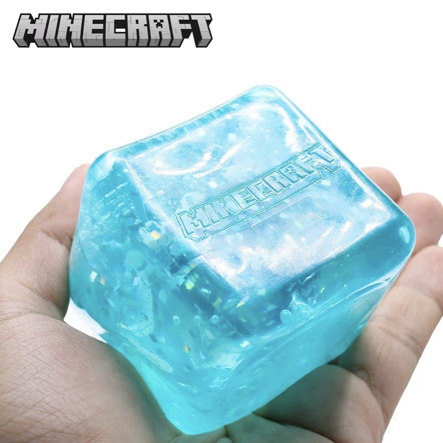 VIRAL Squishy Minecraft Jelly Cube Minecraft SquishMe Cubes Glitter [x1 RANDOM]
