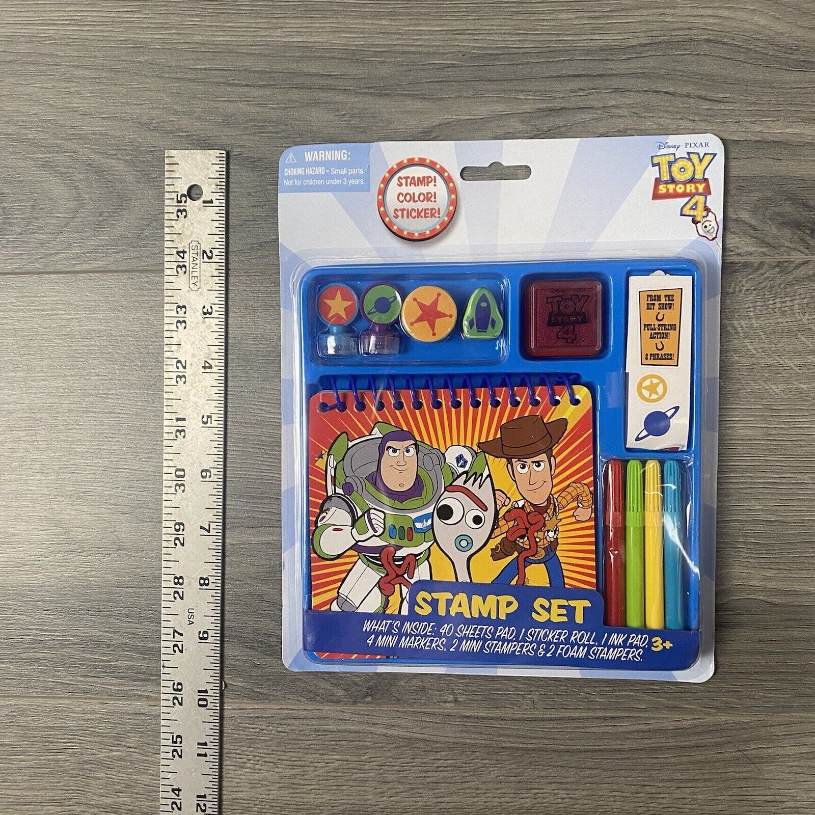 Toy Story 4 Stamp Set New Sealed Children Activity Stickers Stampers Markers
