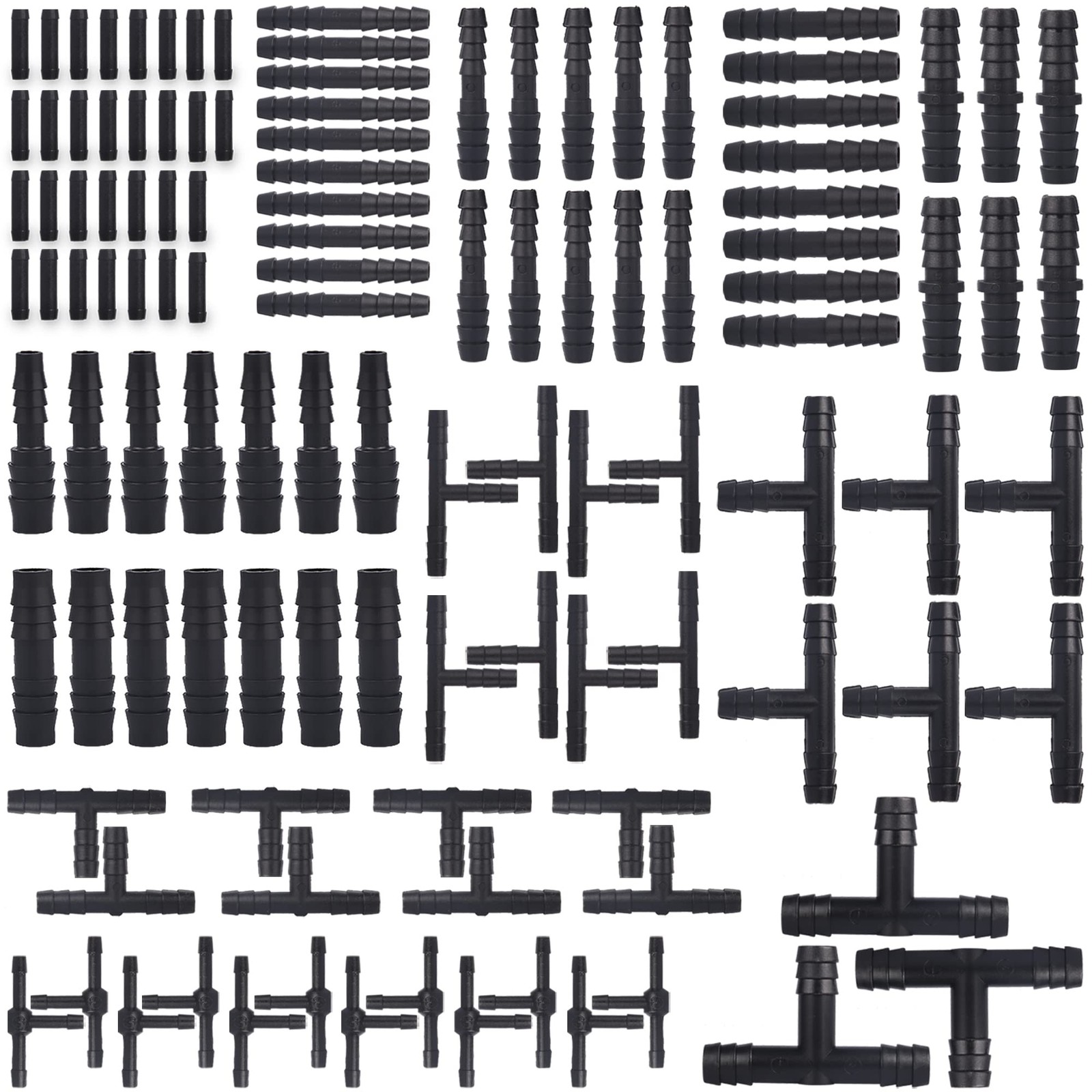 115Pcs Universal Vacuum Line Fittings Kit – 12 Size Hose Connectors Assortment