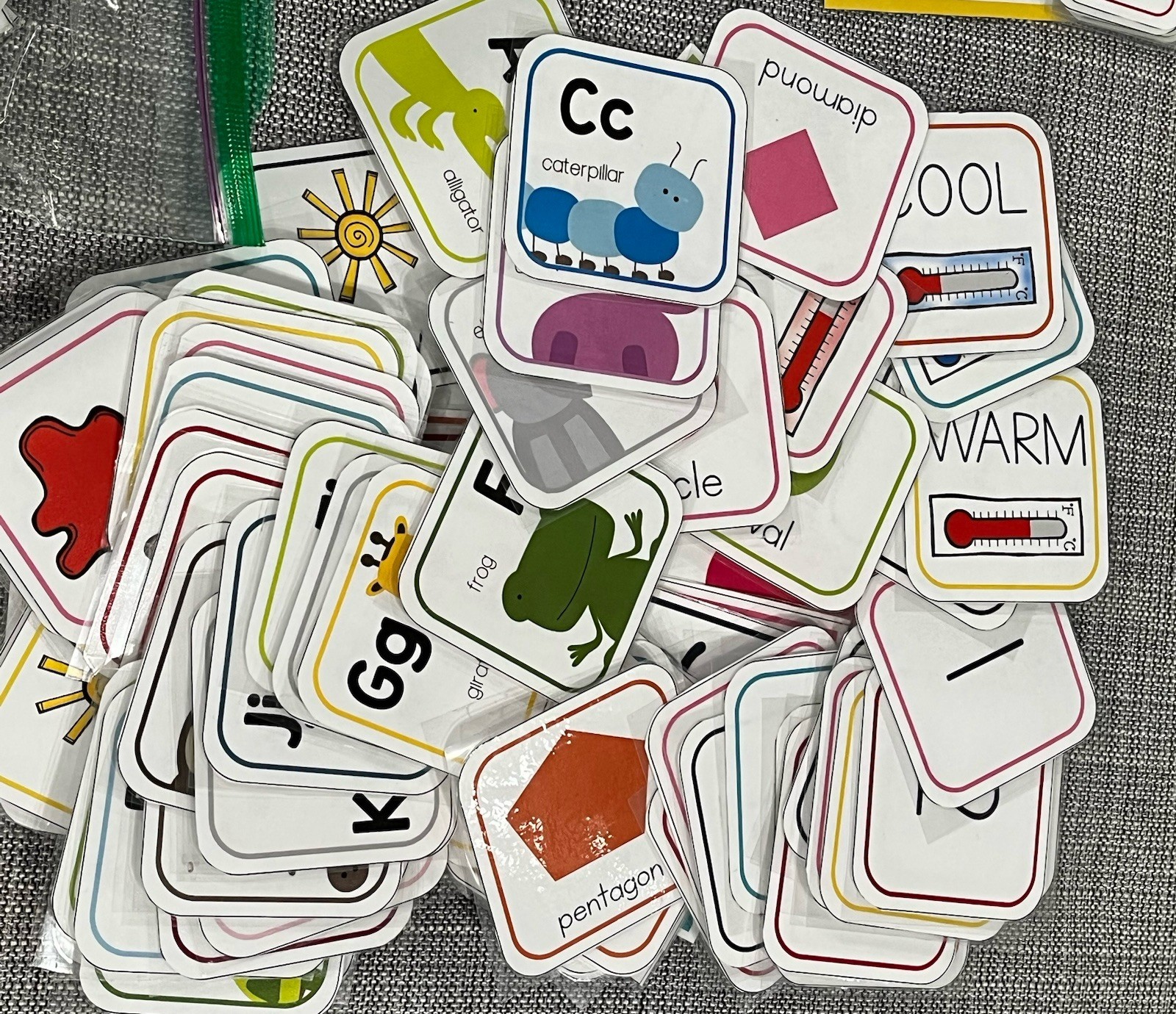 Preschool Laminated Learning Cards Calendar ABCs Shapes Weather Homeschool Lot