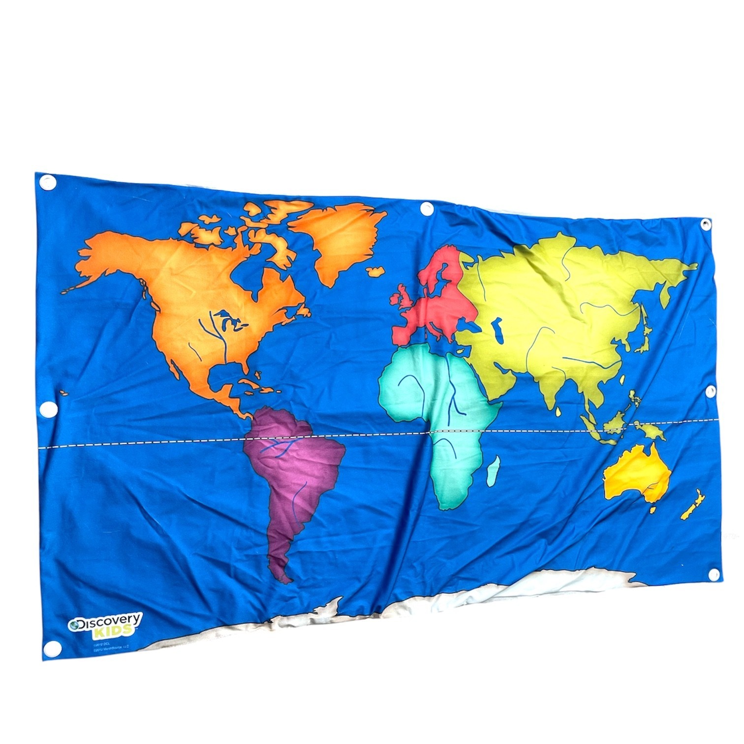 Discovery Kids Fabric Activity World Map Continents Countries Oceans