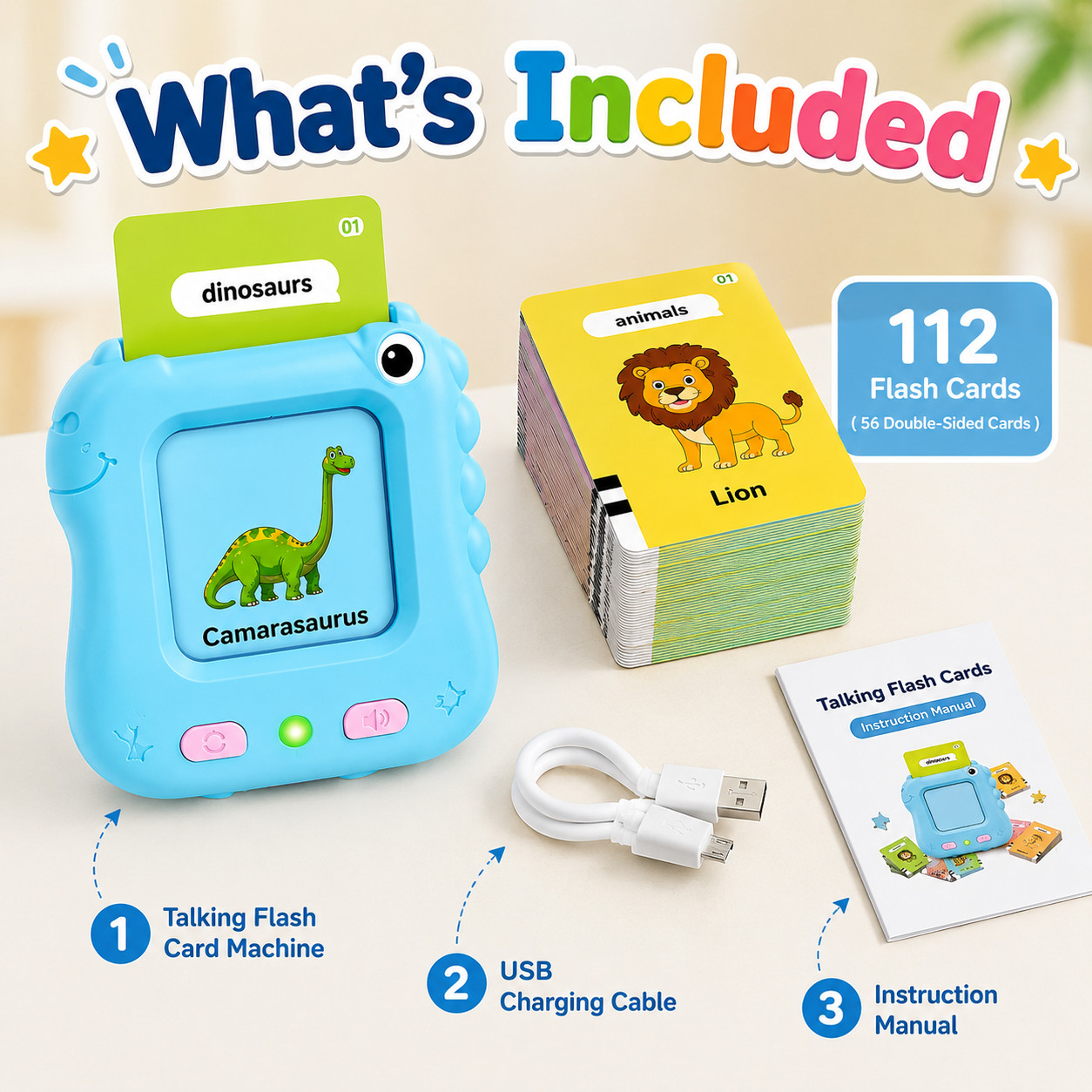Talking Flash Cards for Toddlers 224 Sight Words Montessori Learning Toys Ages 2