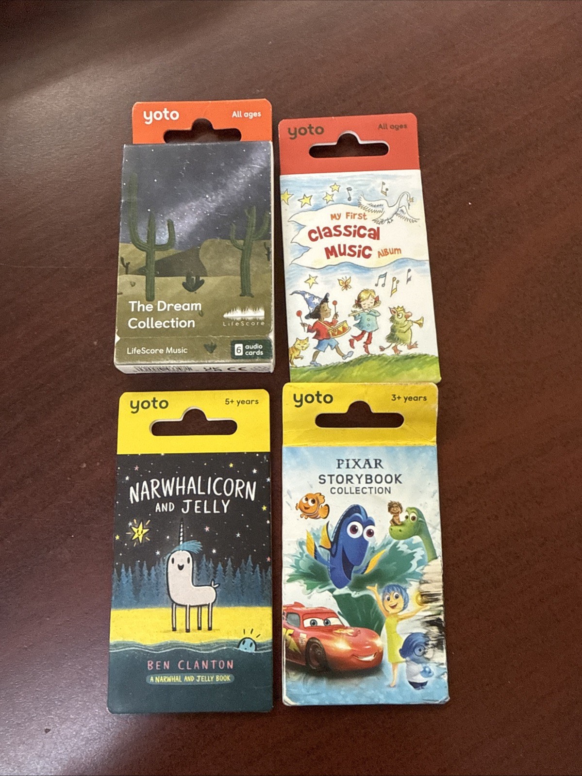 Yoto Card Bundle Of 4 – The Dream, Classical Music,Narwhalicorn,Pixar