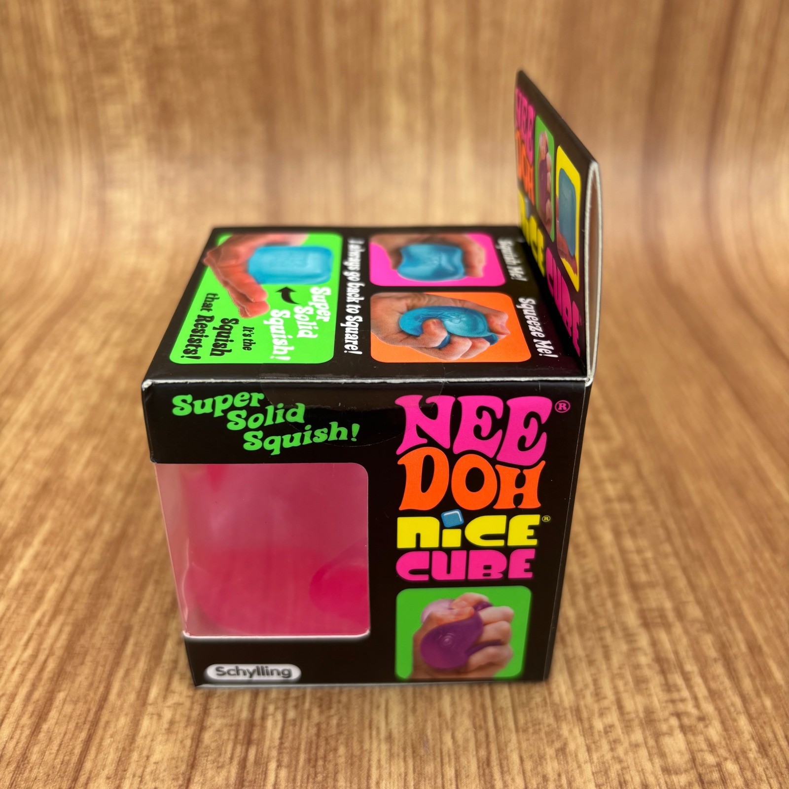 Schylling NeeDoh Nice Cube Unisex OS Pink Super Solid Squish Fidget Toy NEW