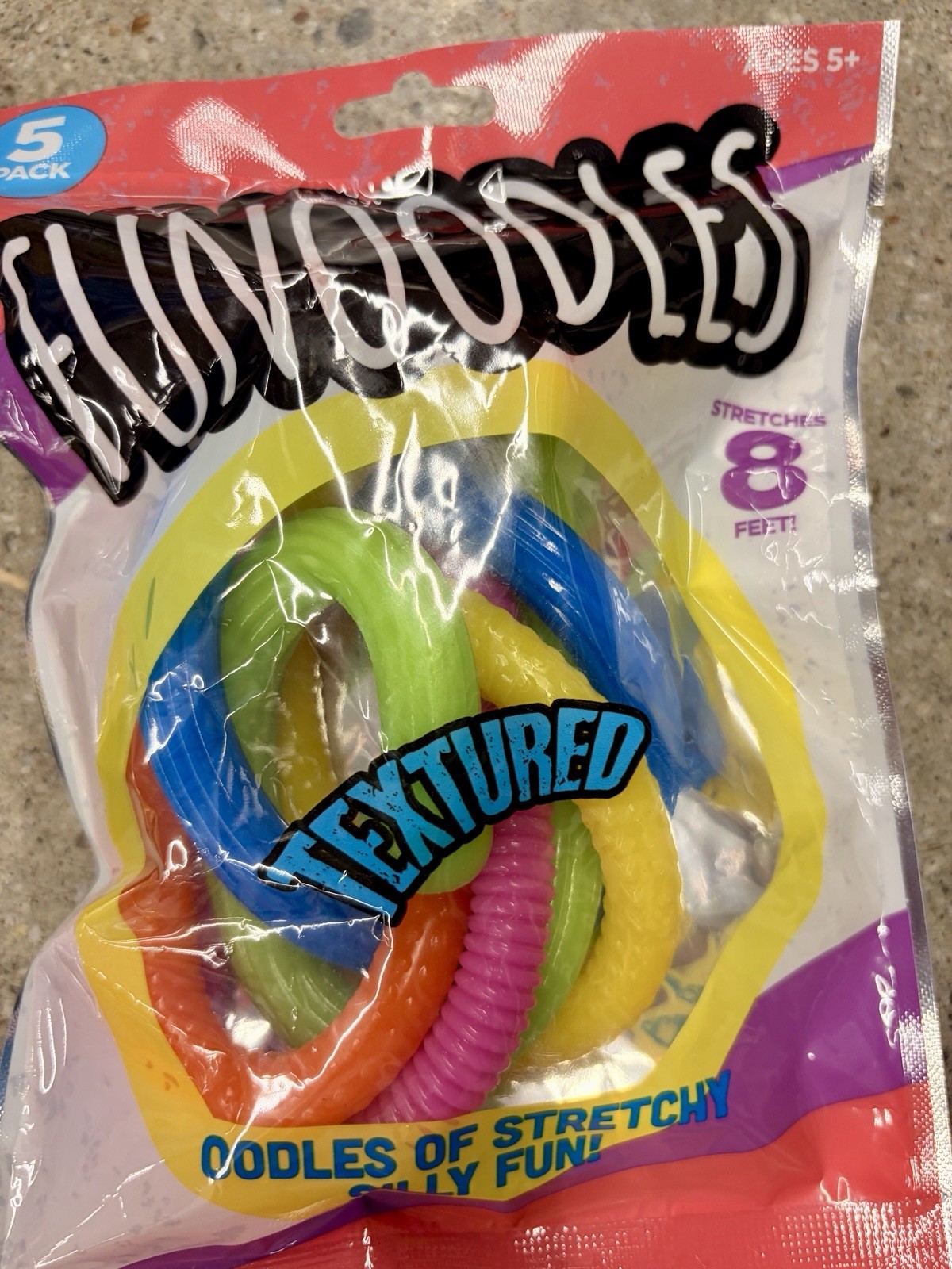 Funoodles Color Twisted & Textured Stretchy Tactile Sensory Toy Set Of 2 NEW