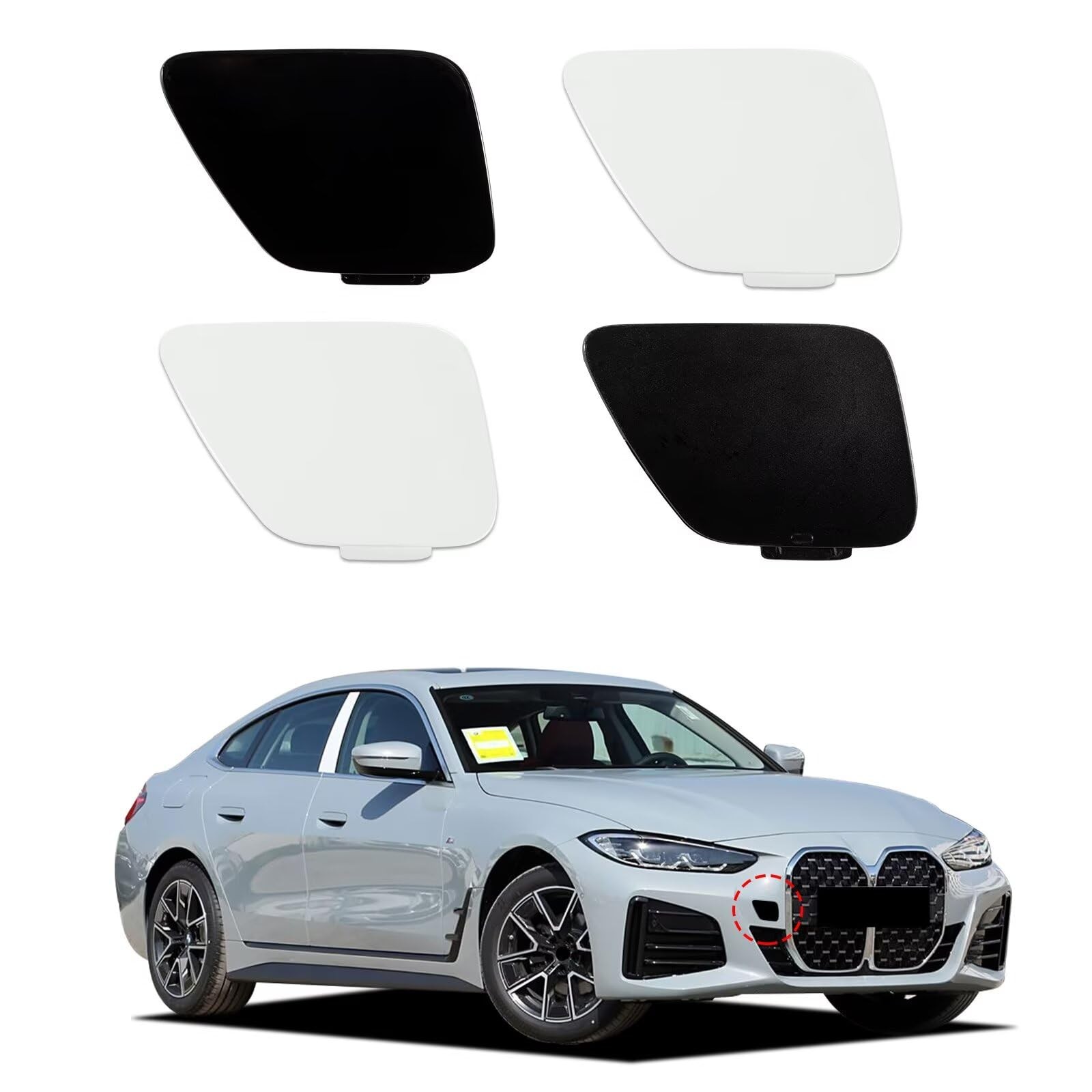 CZShiYue Car Front Bumper Tow Hook Cover Cap Towing Eye Fit for BMW G22 G26 I4 4