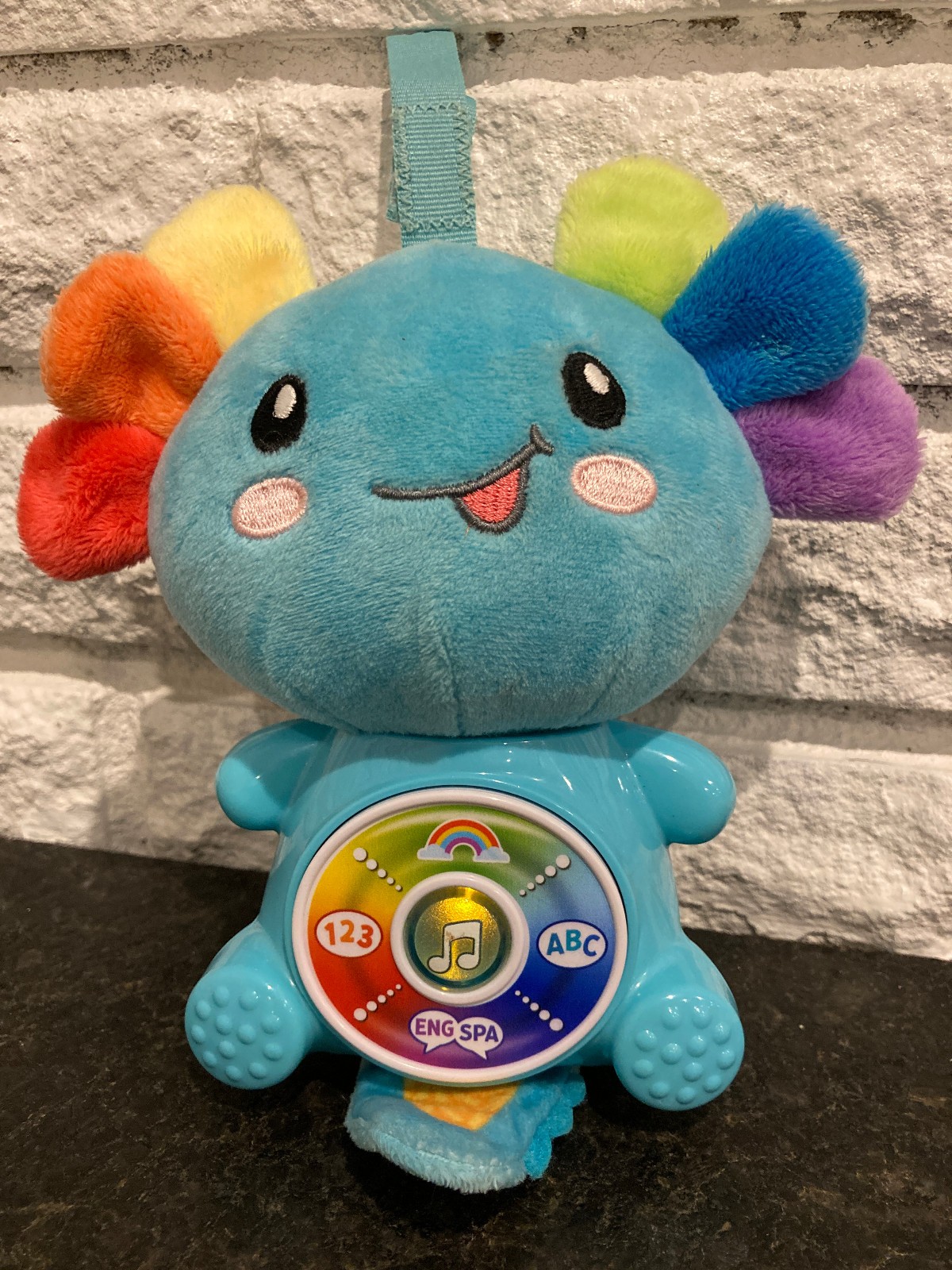 Leap Frog Learning Up Rainbow Pal English Spanish Bilingual lights sounds plush