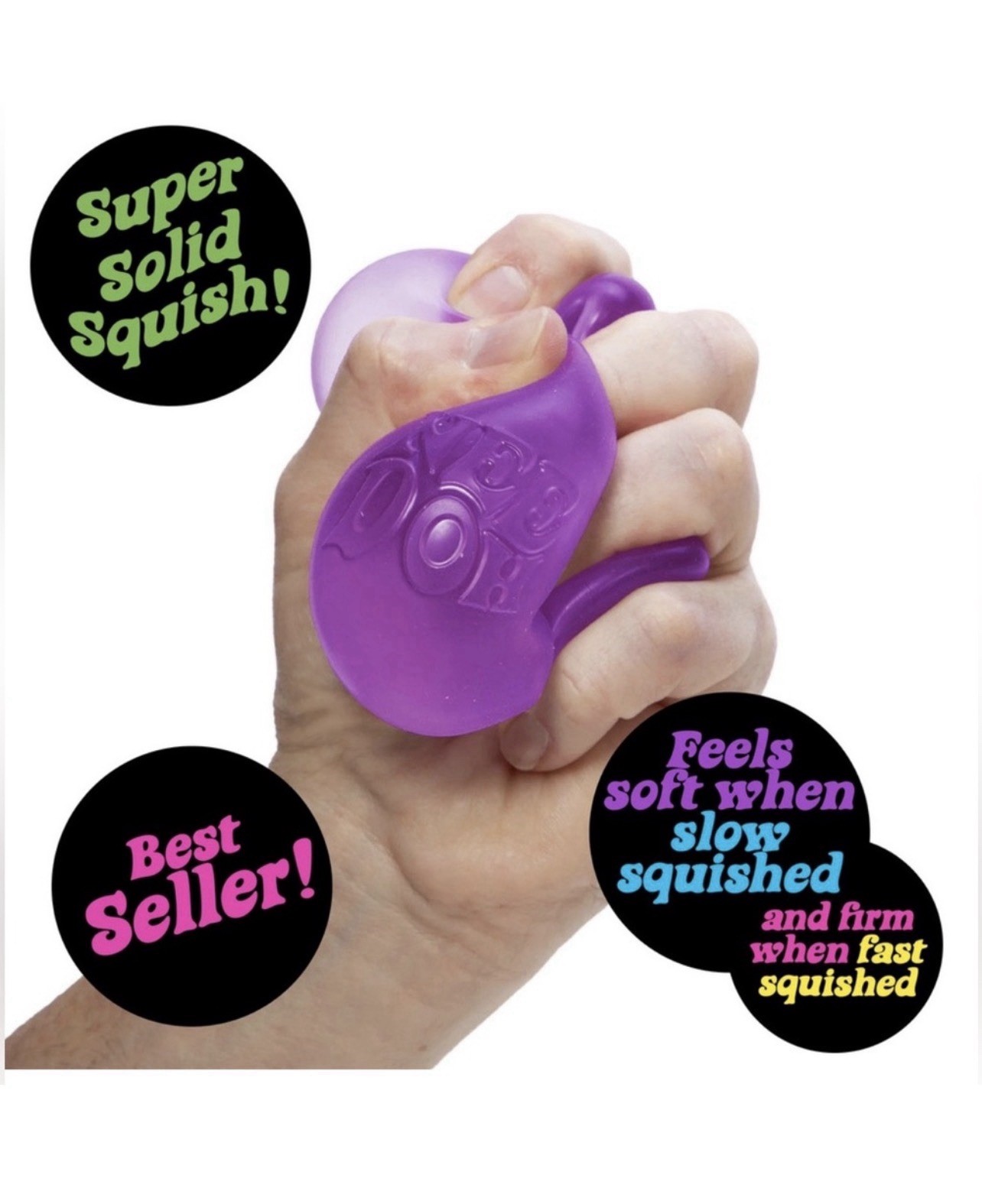 NEEDOH Purple/Pink 💜🩷 2 Pack ~ Sploot Splat Squishy + Nice Cube Squishy NEW