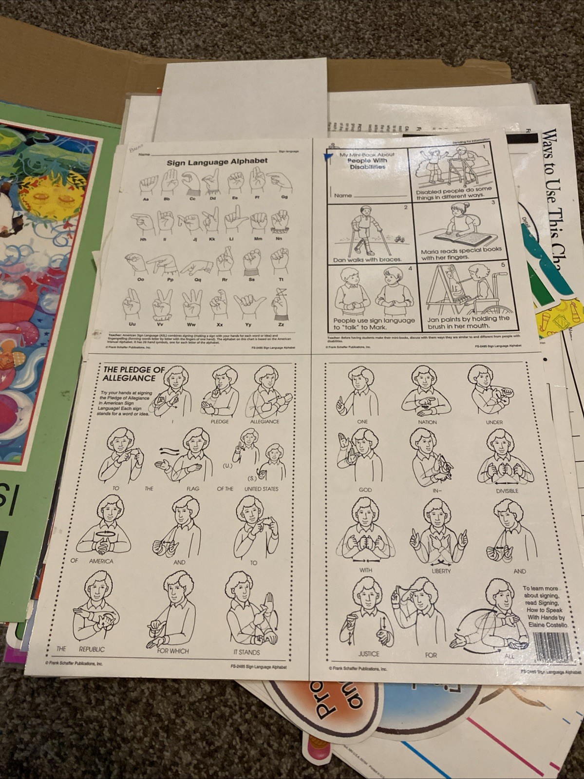 MEGA Language Arts Classroom Poster Lot ~100 Pieces Writing, Grammar, Reading