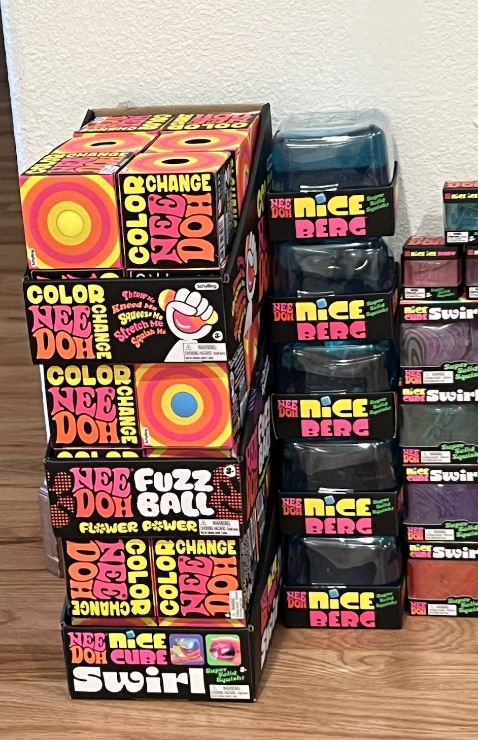 NeeDoh Bundle Lot of 93 Items Pizza Nice Cream Dream Drop Jelly Fish Fuzz Cube