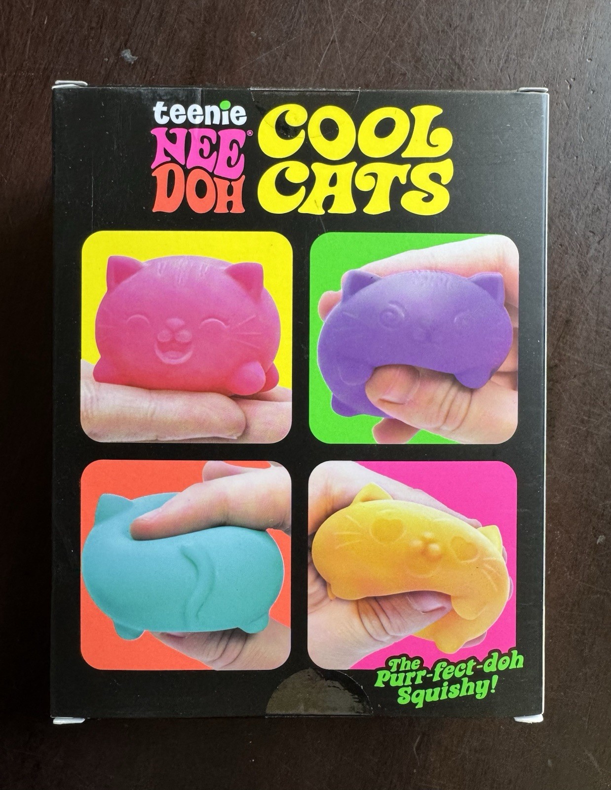 NeeDoh Teenie Cool Kitten 4 pack (Set of 4) Squishy Stress Toy Nee Doh Mini Cats