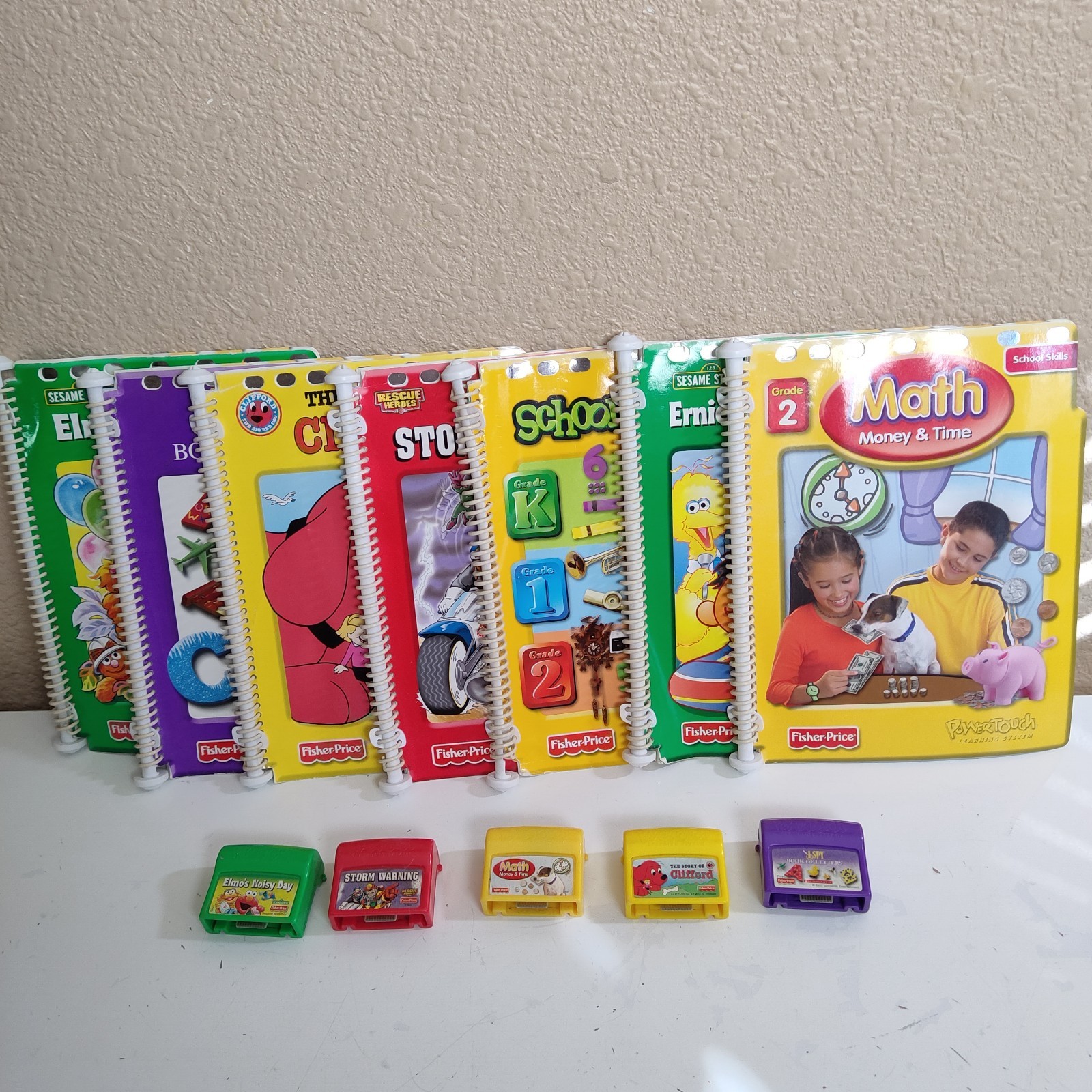 Fisher Price Power Touch Learning System Lot Of 7 Books & 5 Cartridges