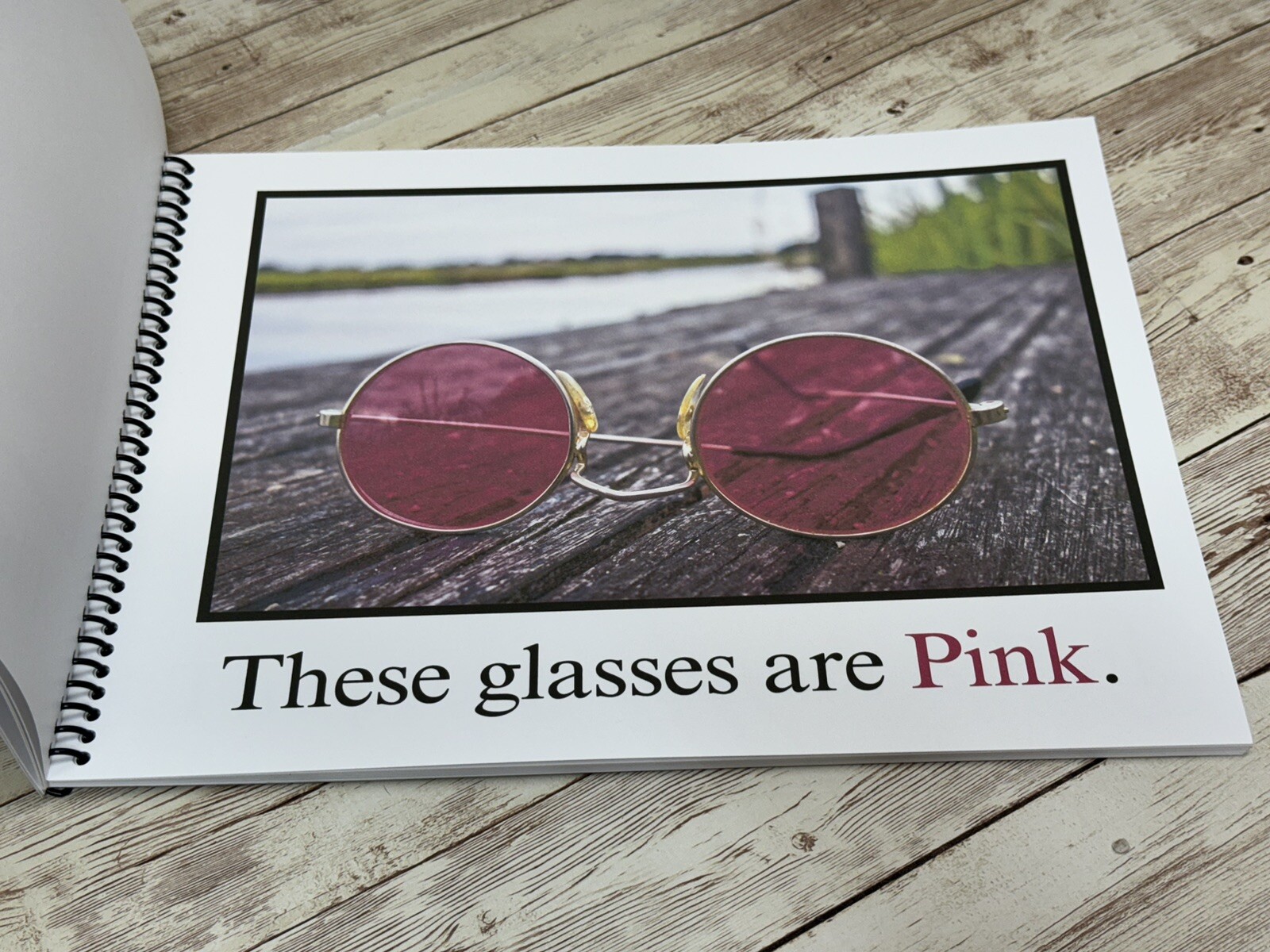 Pink | Piggley Wiggley Pink| LEARNING COLORS | Spiral Bound Picture Book