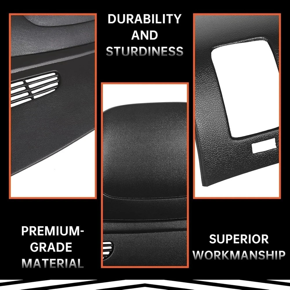 Kojem Black Dash Board Cover Compatible with 2007-2013 Chevy Chevrolet Silverado
