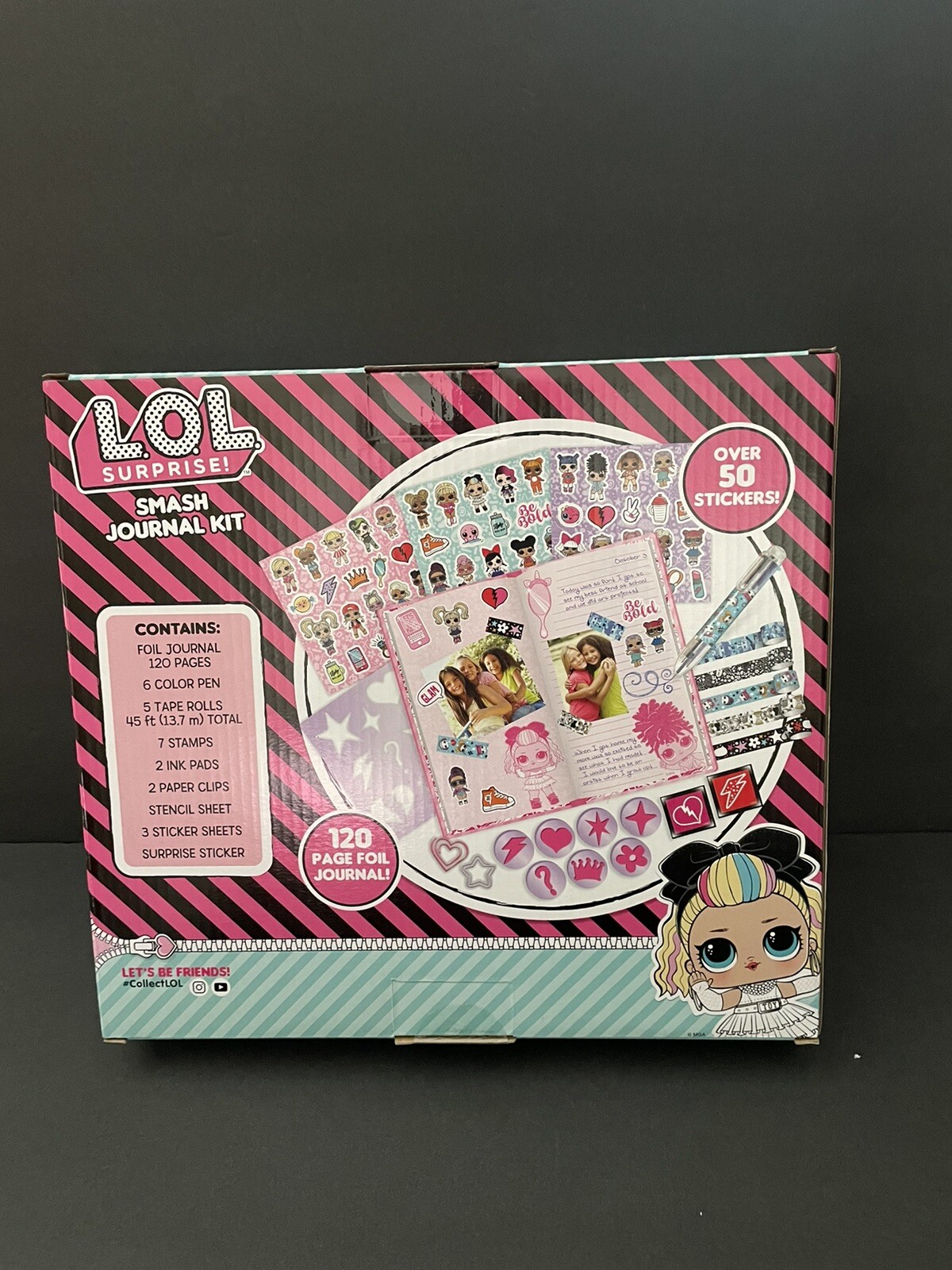 LOL Surprise Smash Writing Journal Kit RARE Exclusive Stickers Pen Tape New